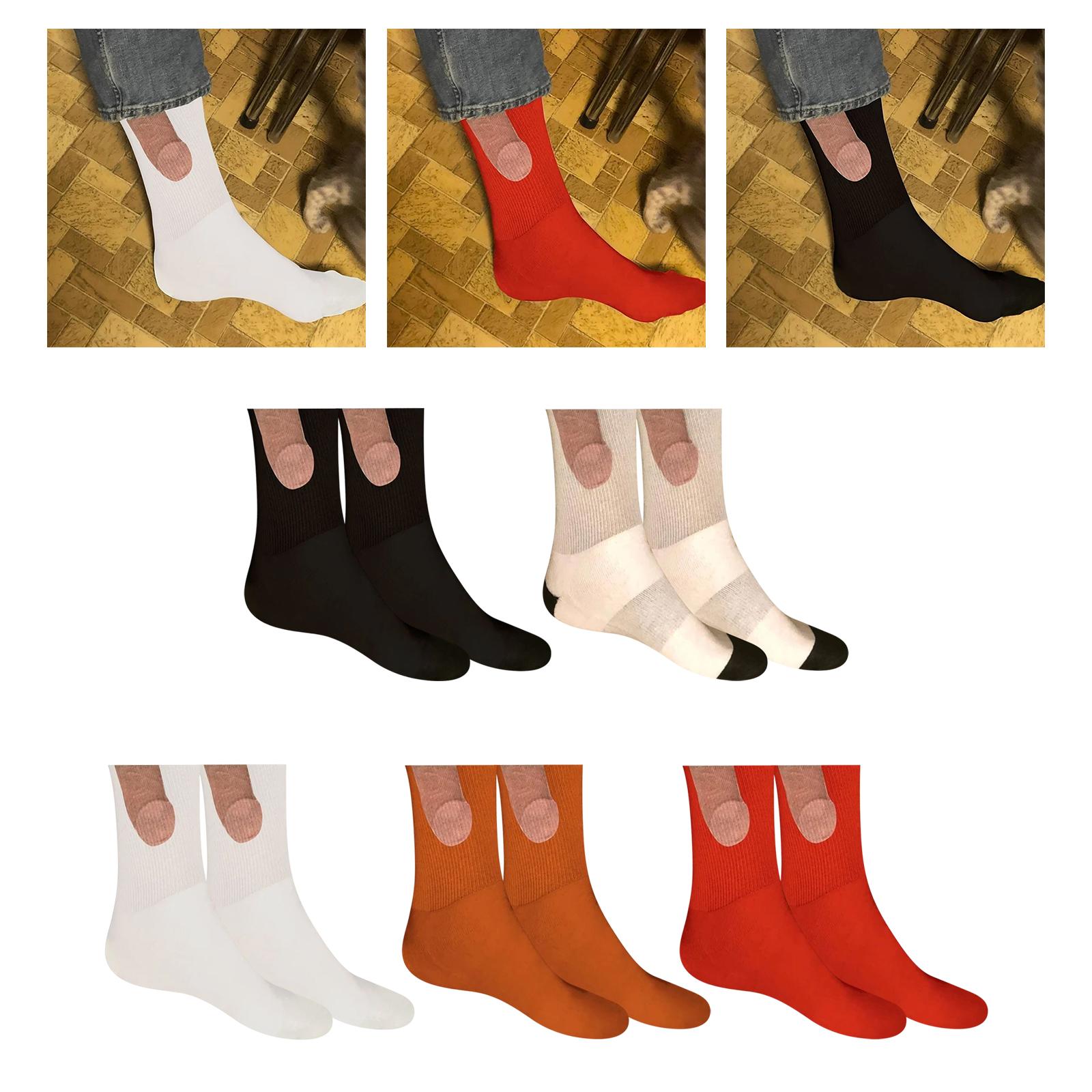 Sock Cycling Sock Casual Socks Soft Funny Men and Women for Women Men Couple 46cm White