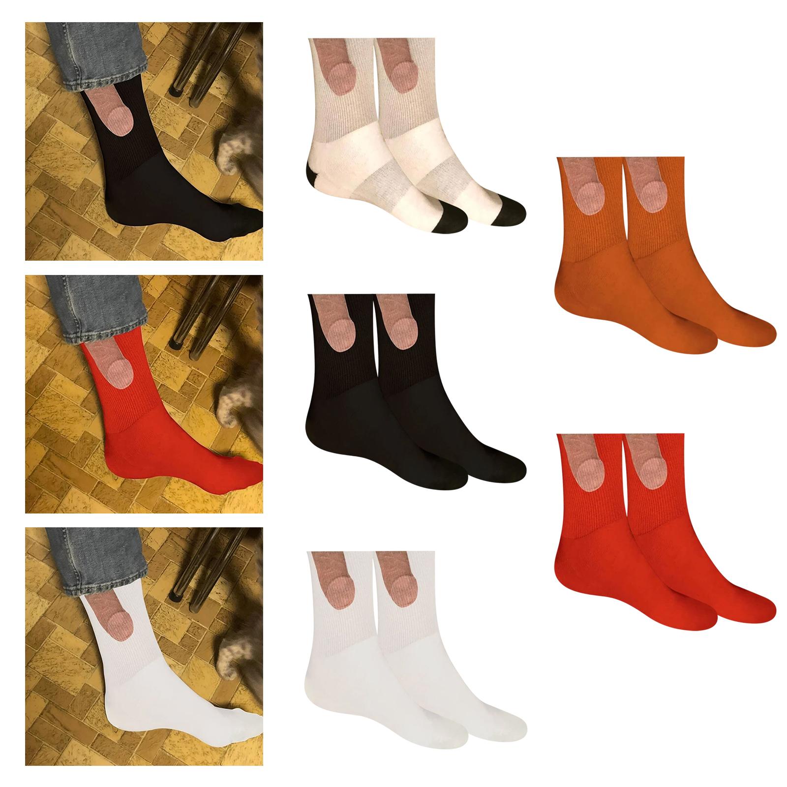 Sock Cycling Sock Casual Socks Soft Funny Men and Women for Women Men Couple 46cm White