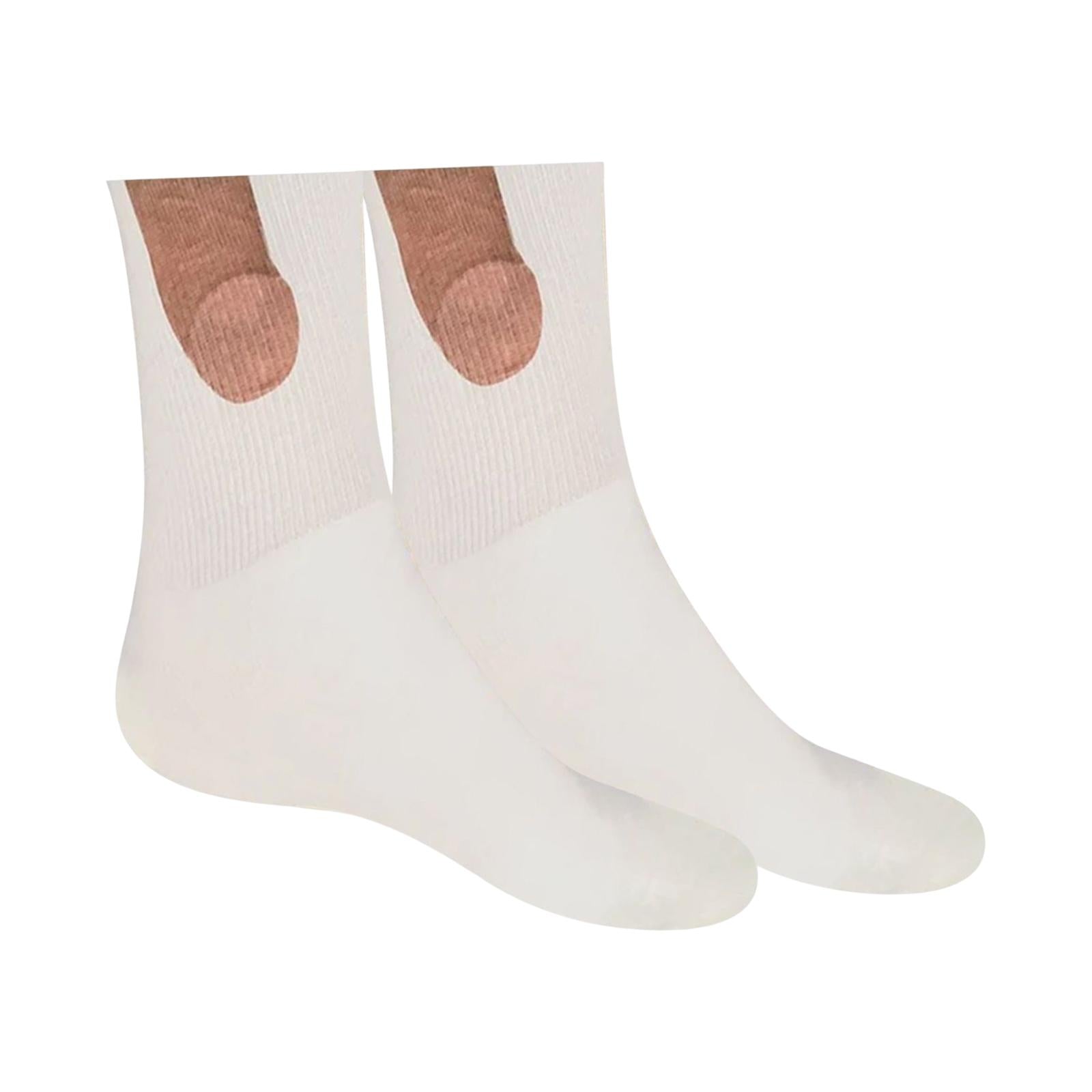 Sock Cycling Sock Casual Socks Soft Funny Men and Women for Women Men Couple 46cm White