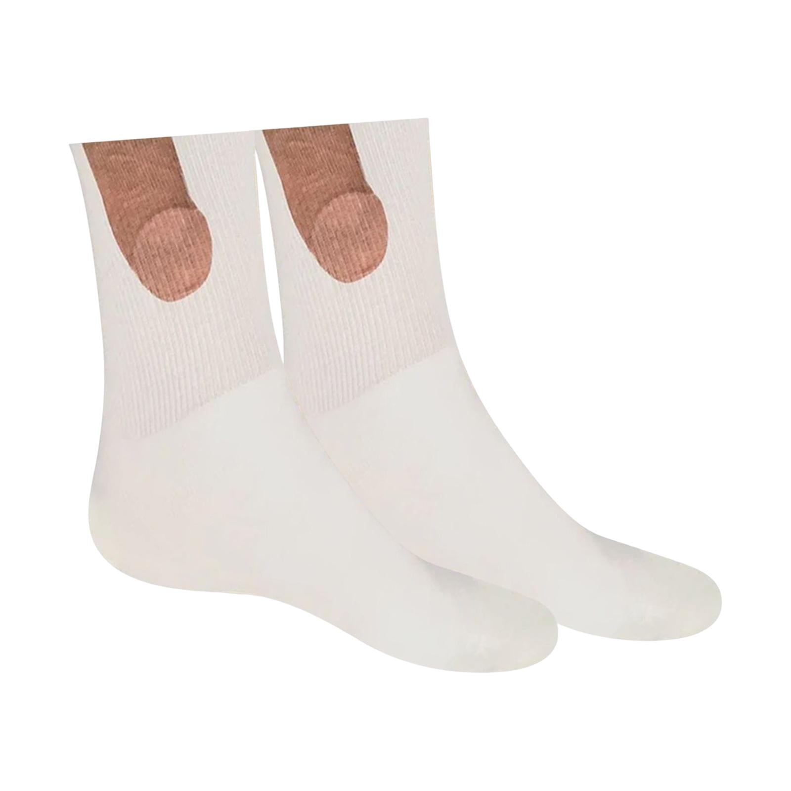 Sock Cycling Sock Casual Socks Soft Funny Men and Women for Women Men Couple 46cm White