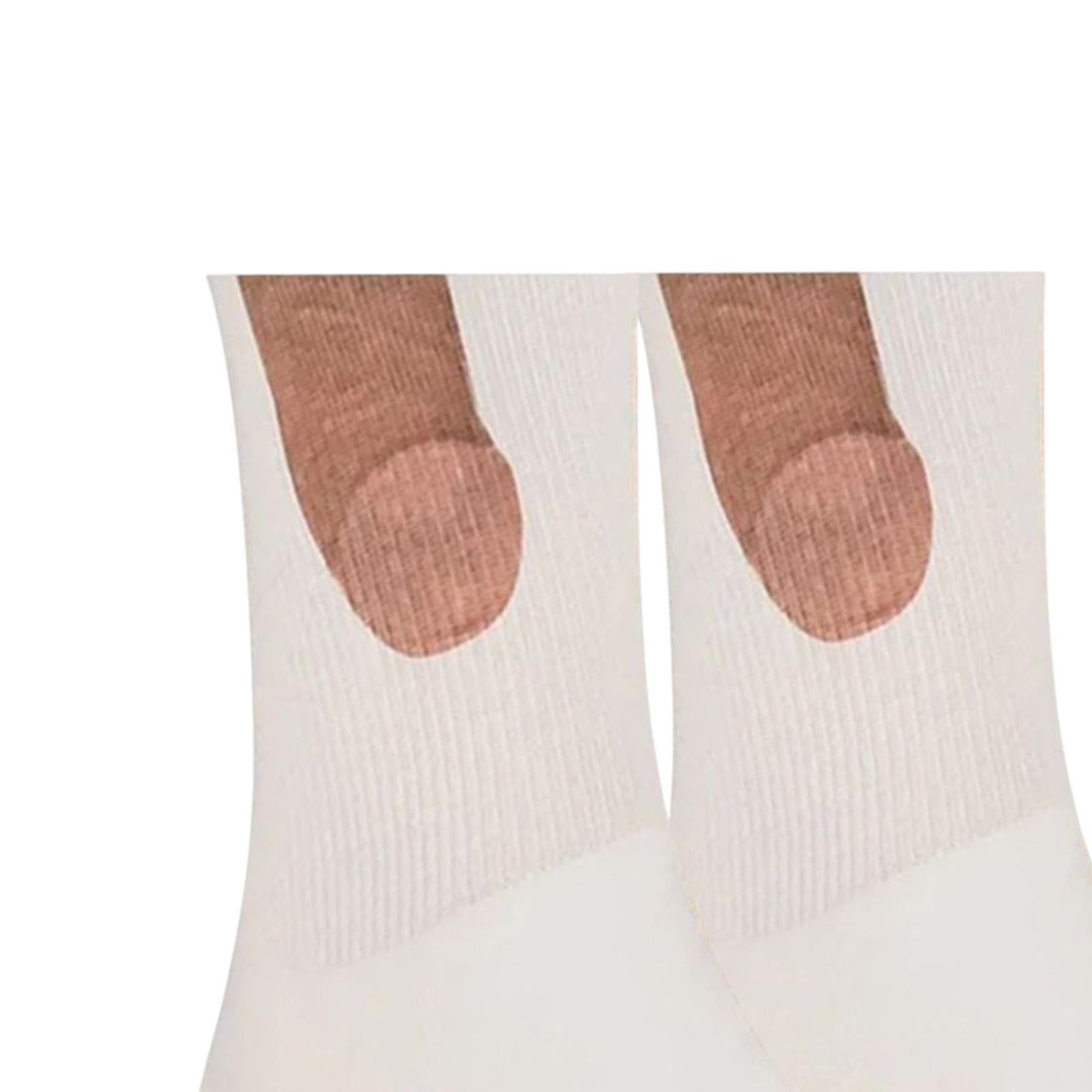 Sock Cycling Sock Casual Socks Soft Funny Men and Women for Women Men Couple 46cm White