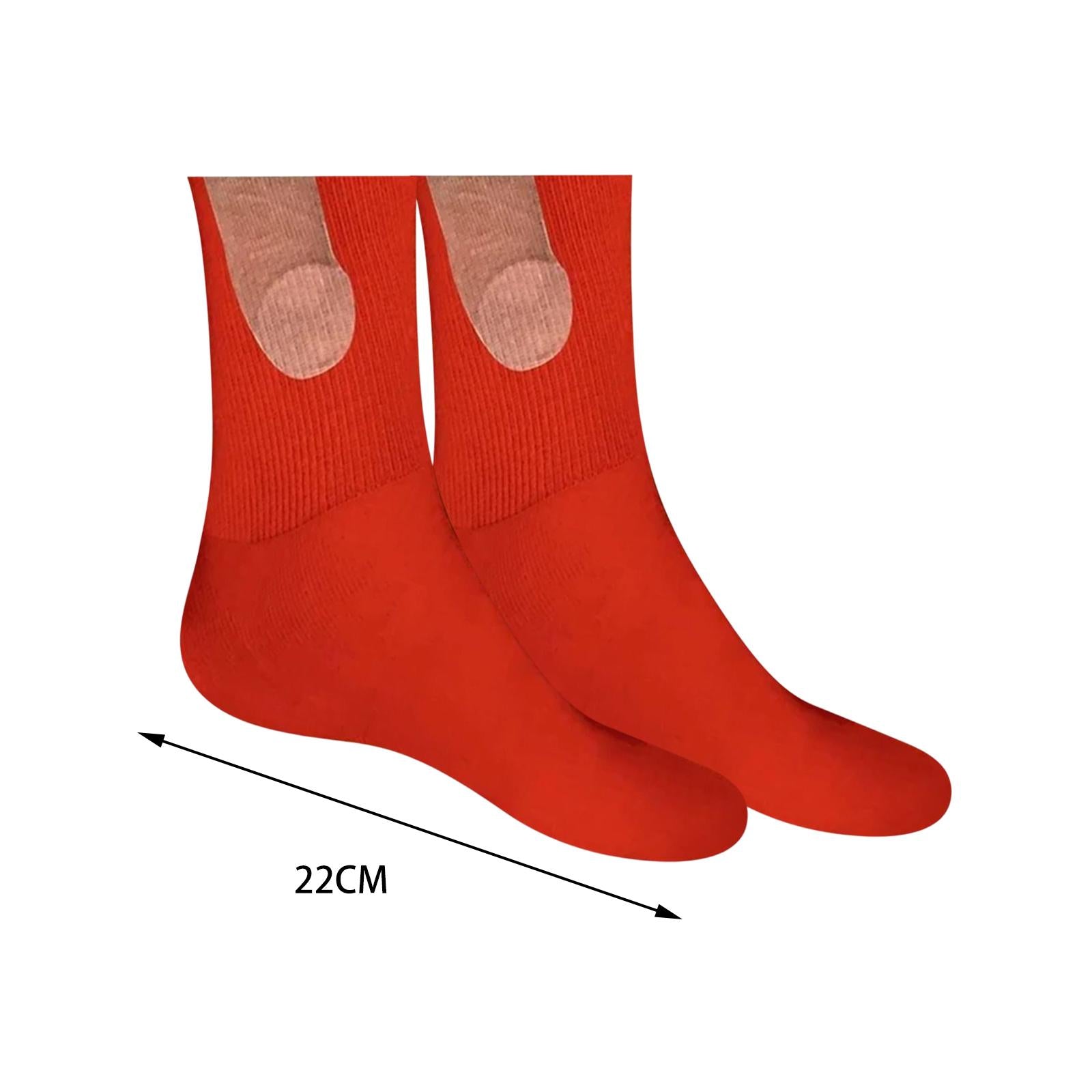 Sock Cycling Sock Casual Socks Soft Funny Men and Women for Women Men Couple 46cm Red