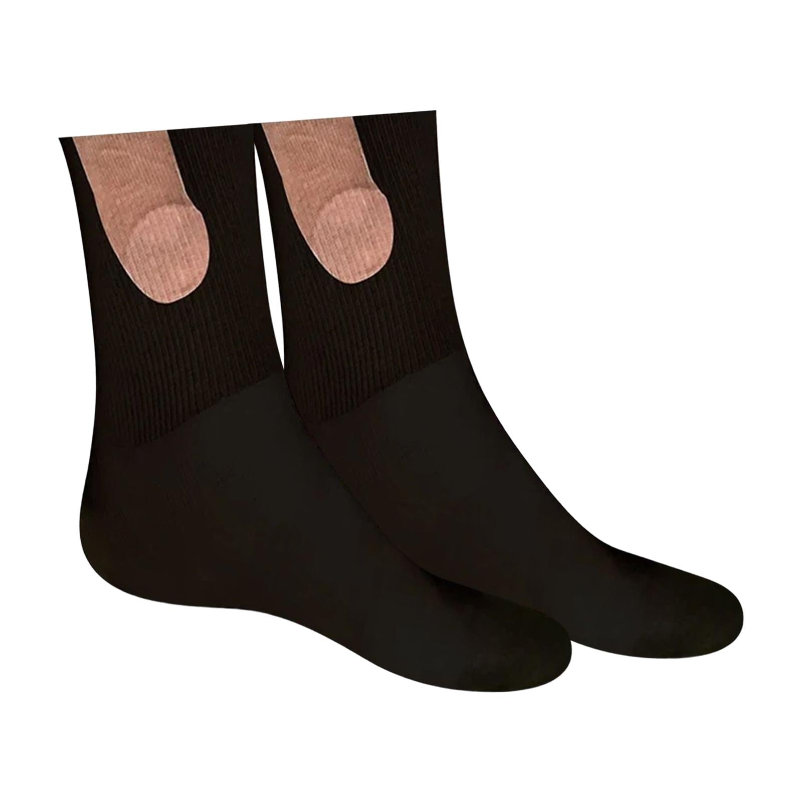 Sock Cycling Sock Casual Socks Soft Funny Men and Women for Women Men Couple 46cm Black