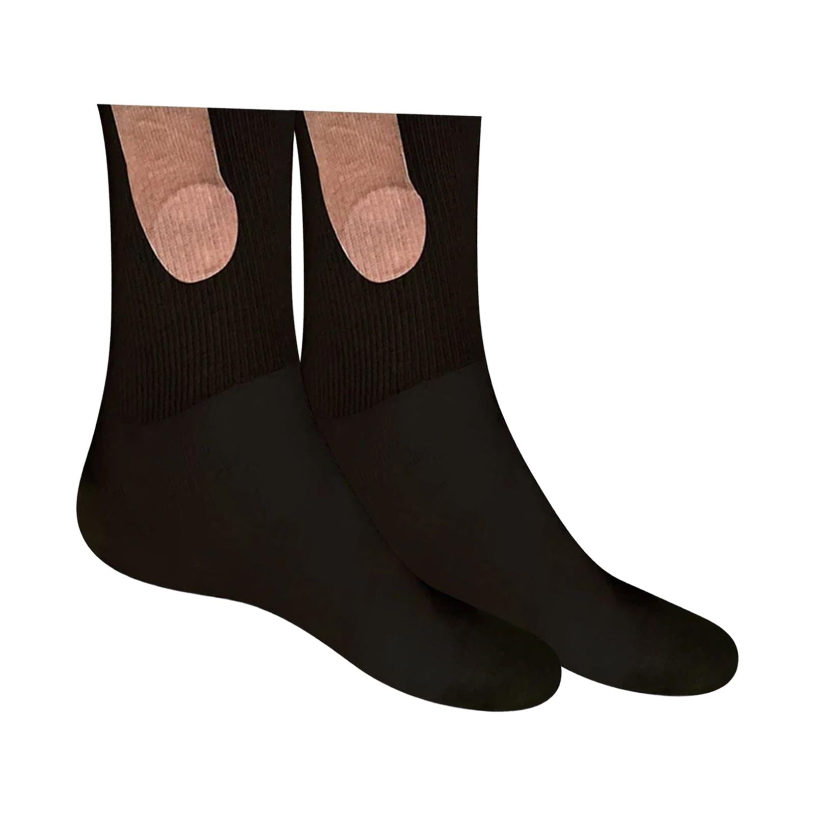 Sock Cycling Sock Casual Socks Soft Funny Men and Women for Women Men Couple 46cm Black