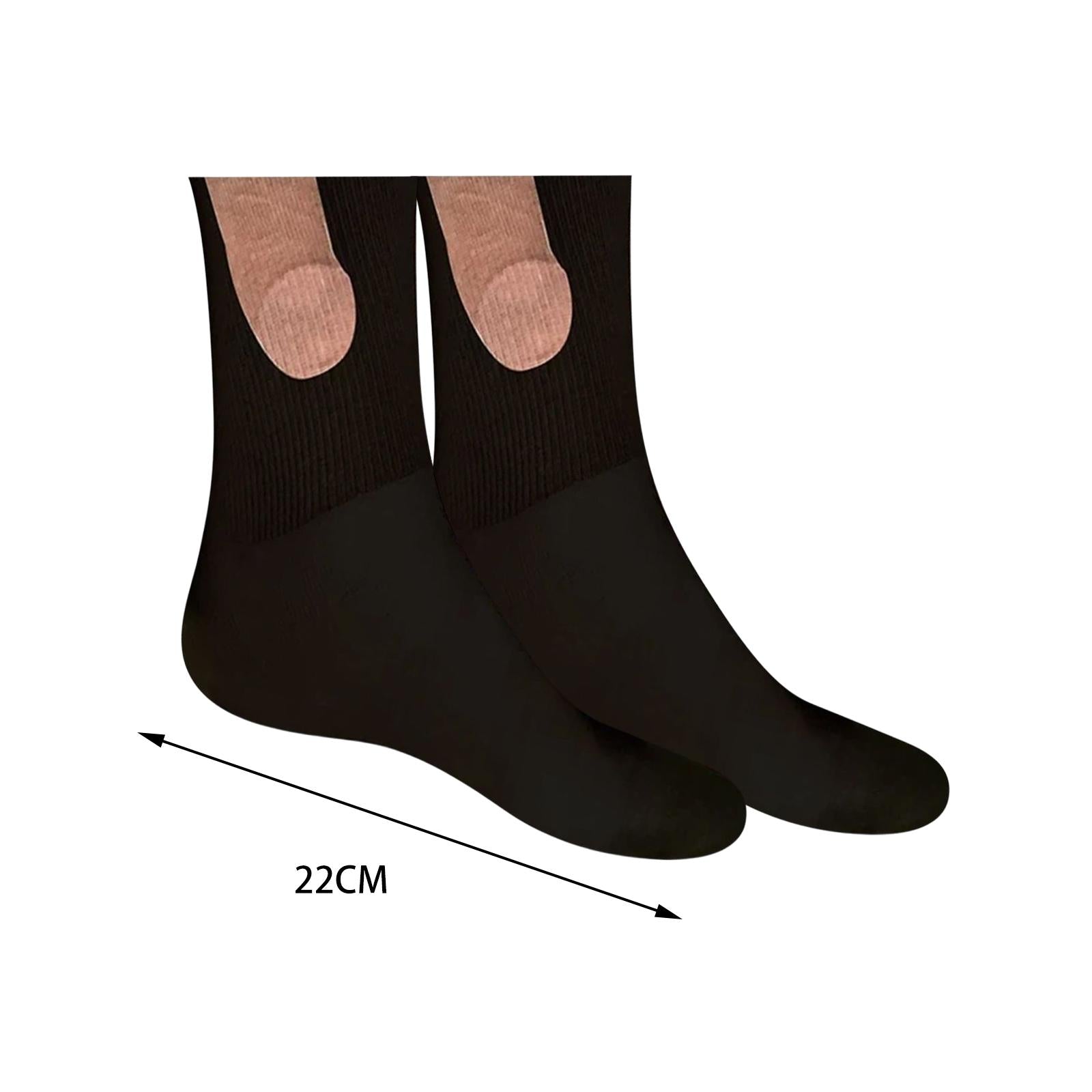 Sock Cycling Sock Casual Socks Soft Funny Men and Women for Women Men Couple 46cm Black