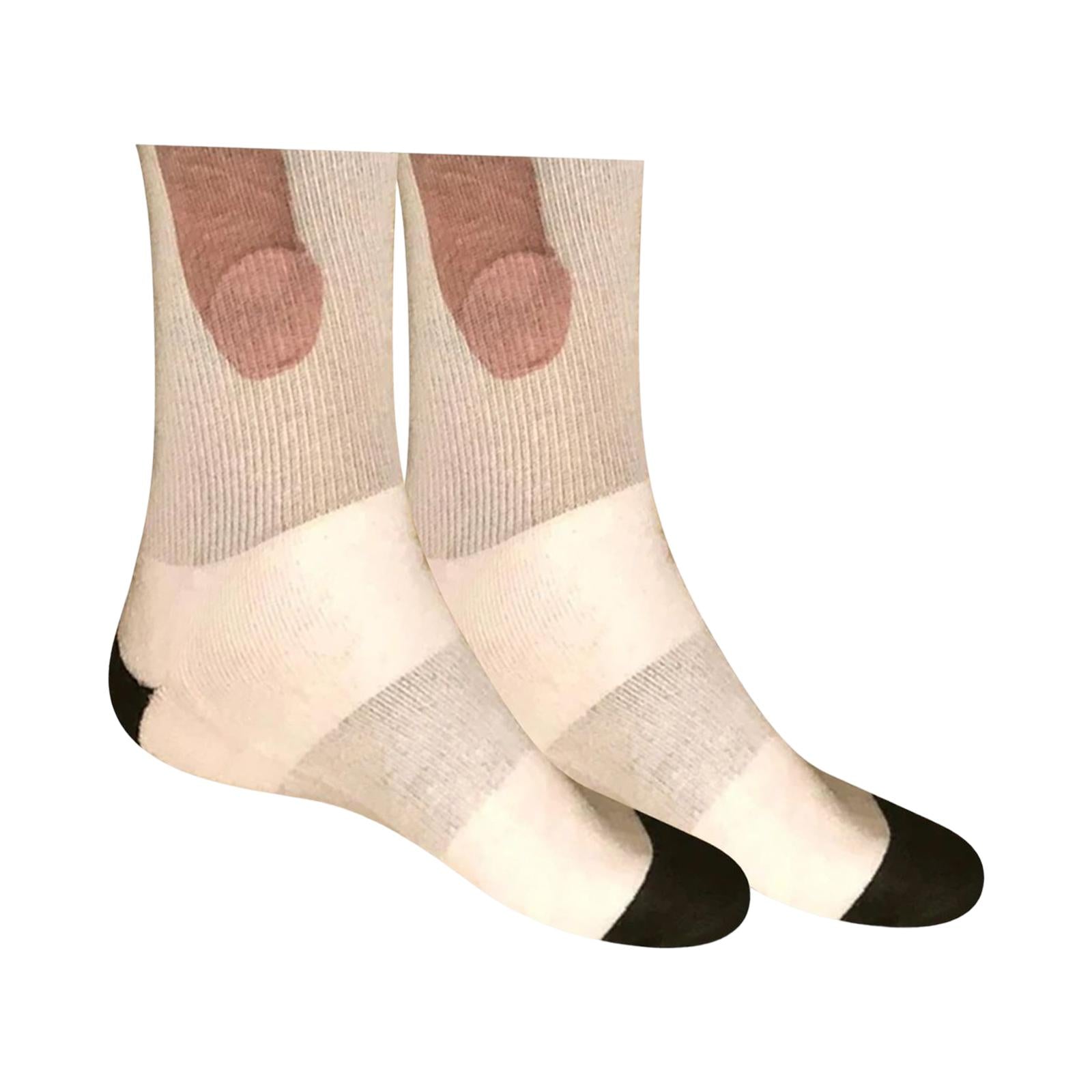 Sock Cycling Sock Casual Socks Soft Funny Men and Women for Women Men Couple 46cm Black with white