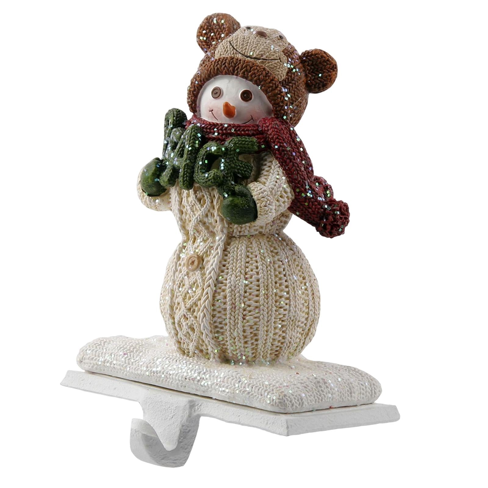 Christmas Snowman Sock Hook Scene Layout Accessories for Bedroom Bookshelf C