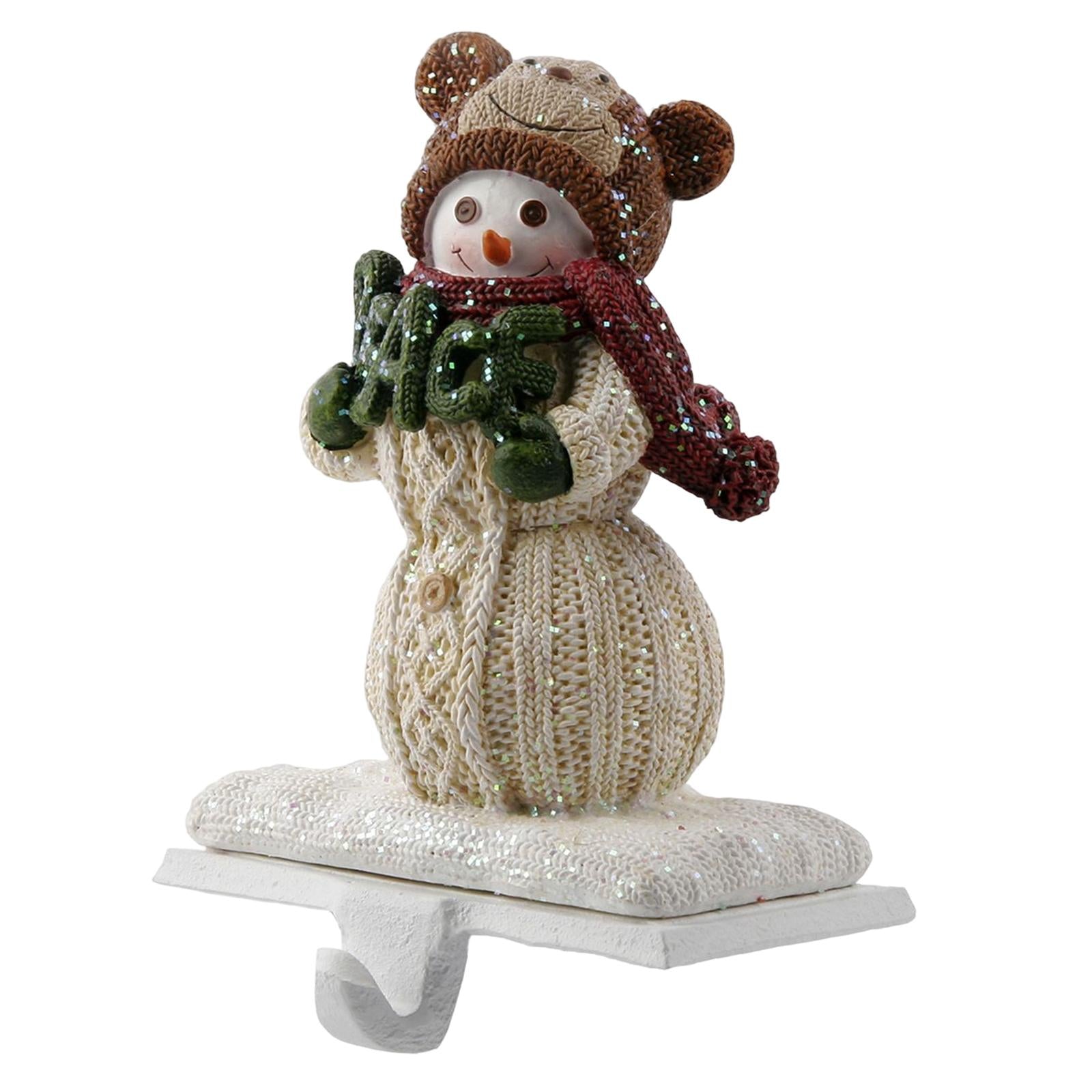 Christmas Snowman Sock Hook Scene Layout Accessories for Bedroom Bookshelf C