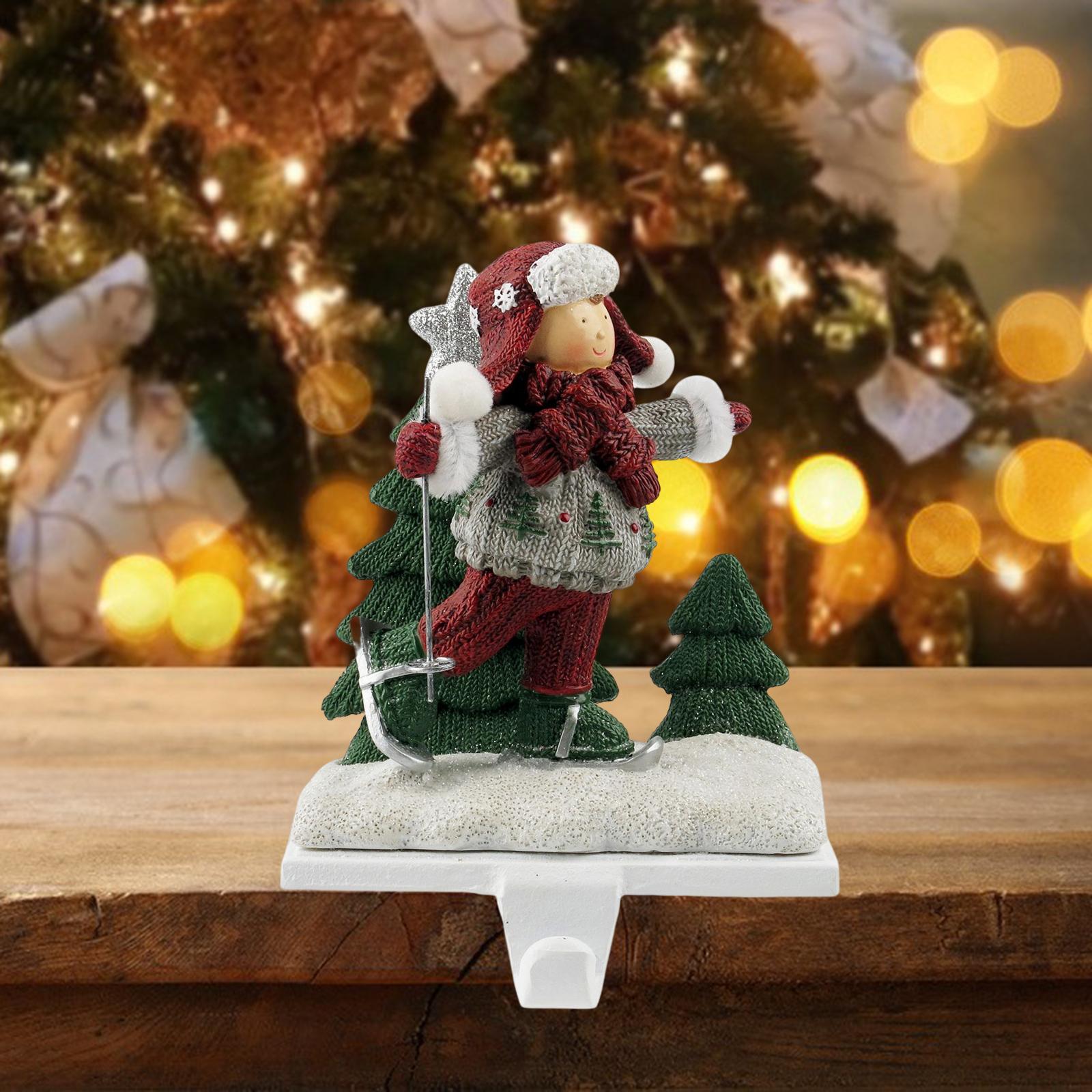 Christmas Snowman Sock Hook Scene Layout Accessories for Bedroom Bookshelf D