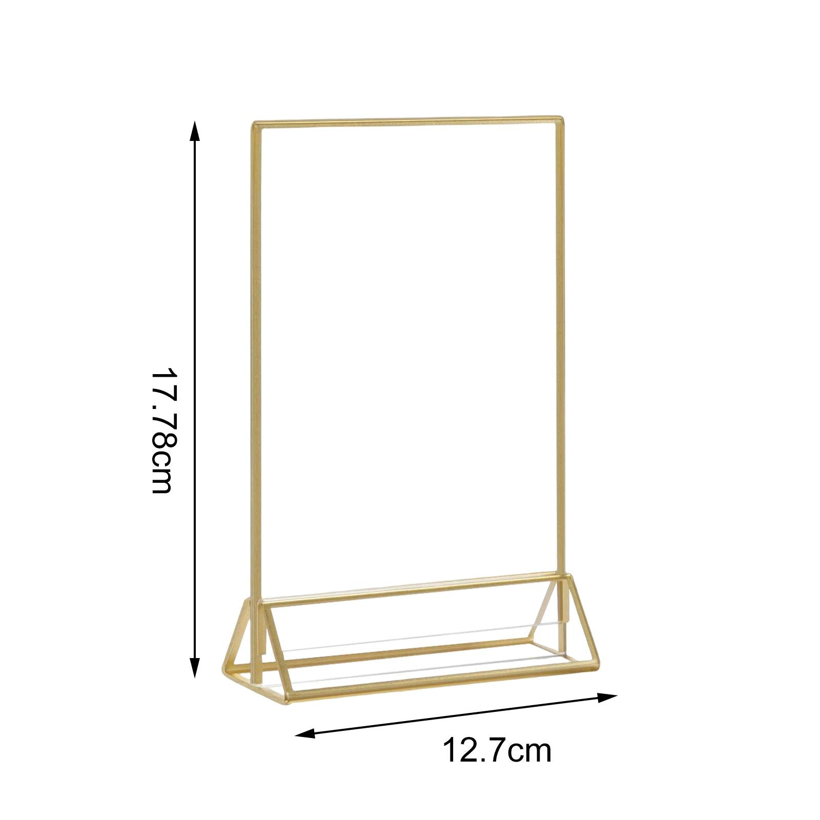 Acrylic Sign Holder Table Menu Display Stand for Desktop Restaurant Document 5x7inch