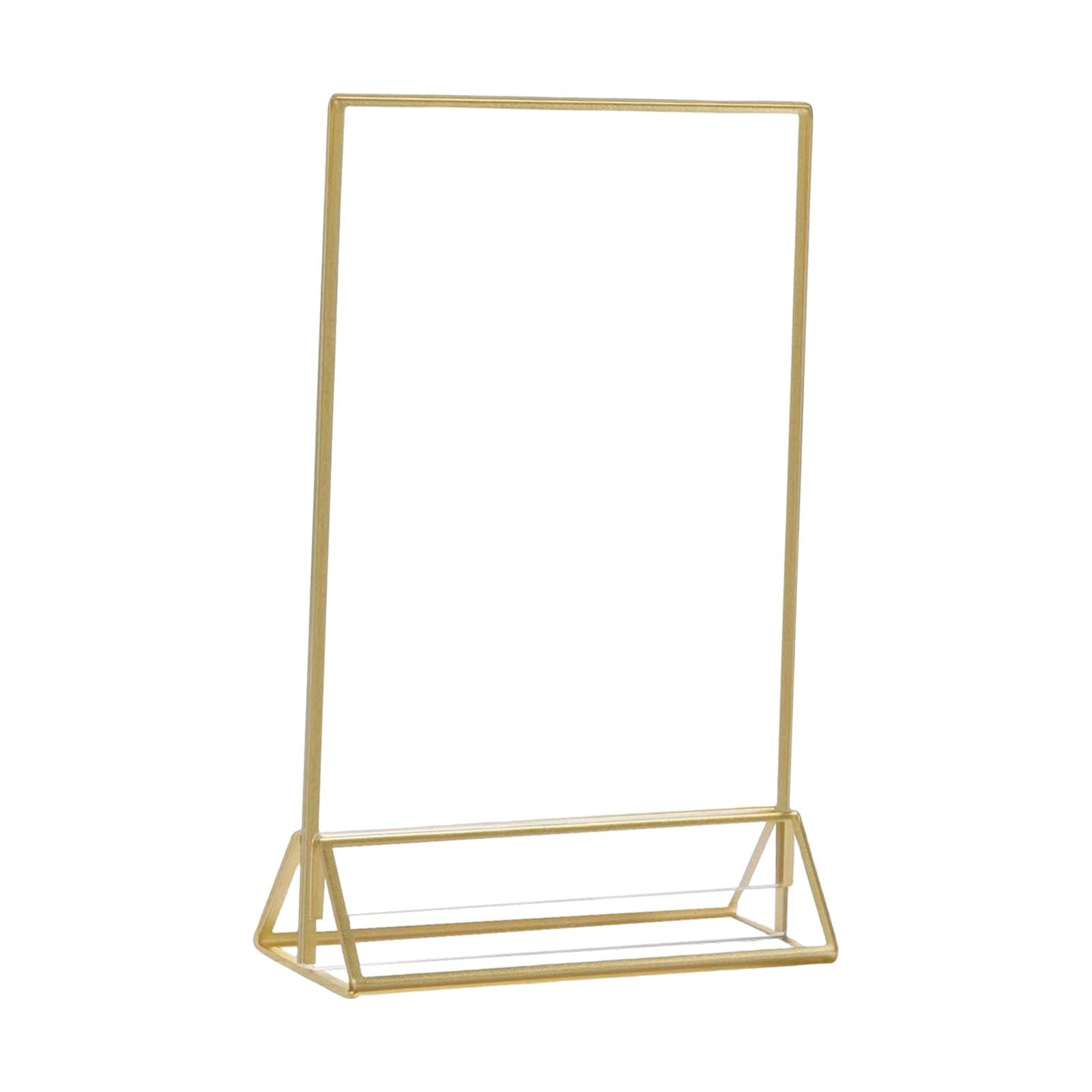 Acrylic Sign Holder Table Menu Display Stand for Desktop Restaurant Document 5x7inch