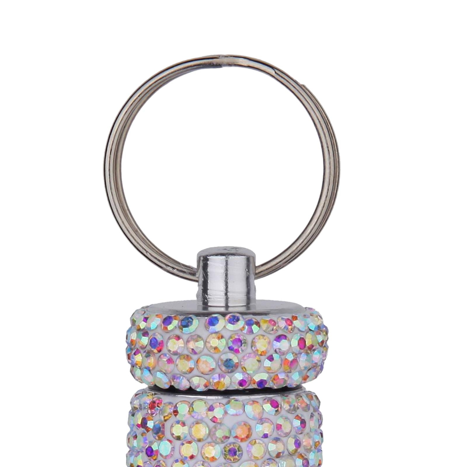 Pill Case Keychain Waterproof Bling Container Dispenser for Camping Hiking Multicolor