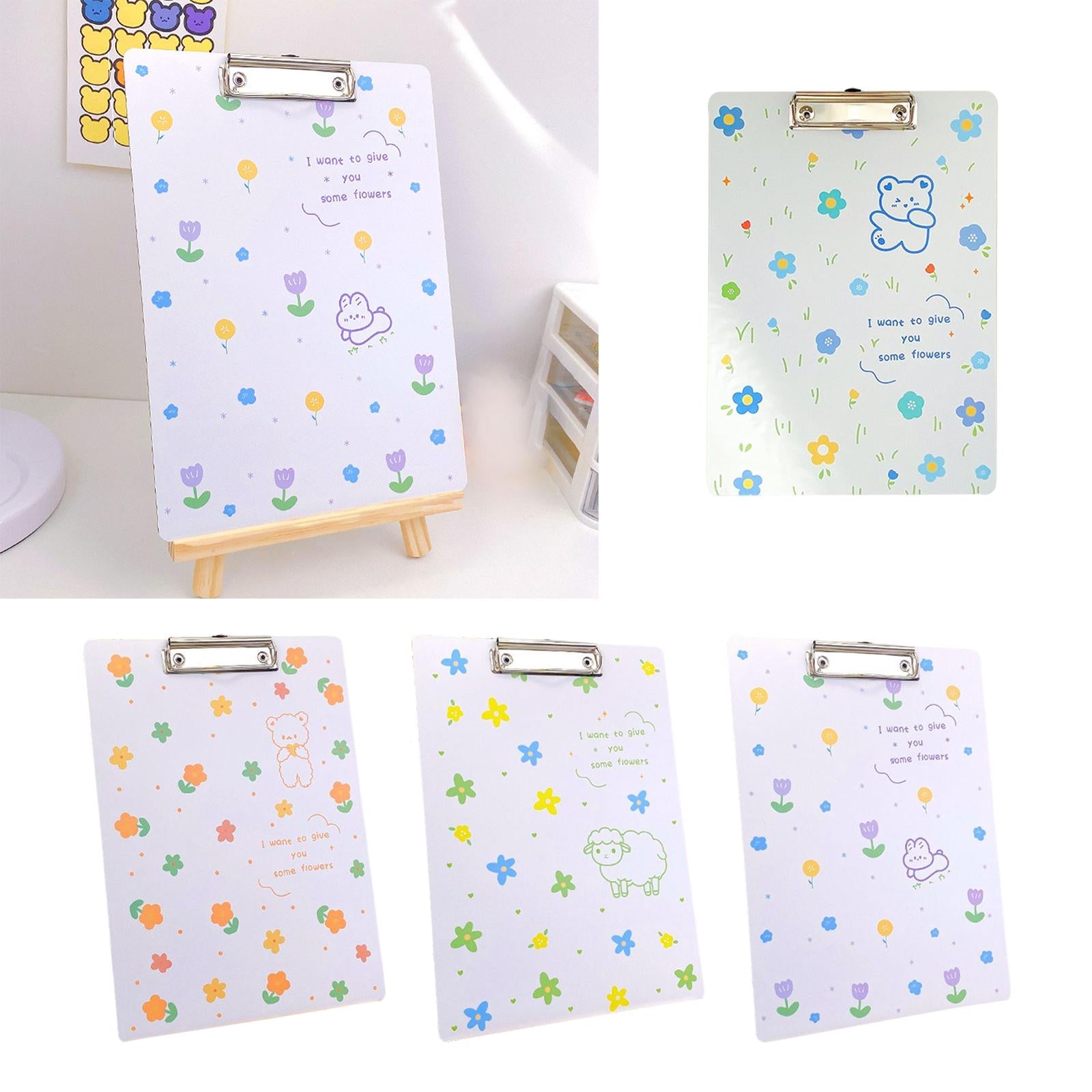 Cute Clipboard Fastener File Folders Gifts Creative for Home Documents Work Bear