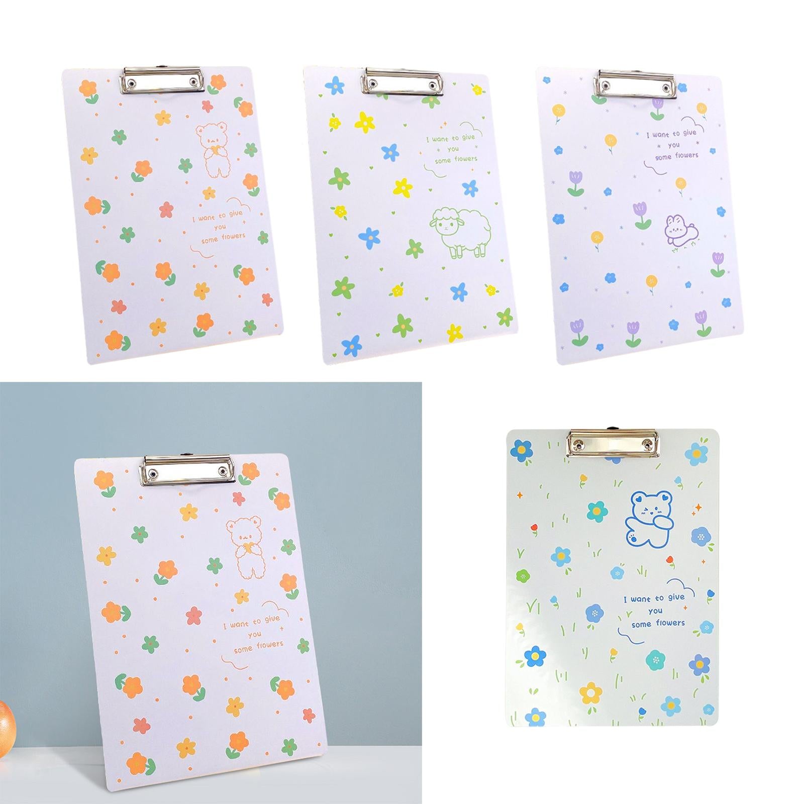 Cute Clipboard Fastener File Folders Gifts Creative for Home Documents Work Bear