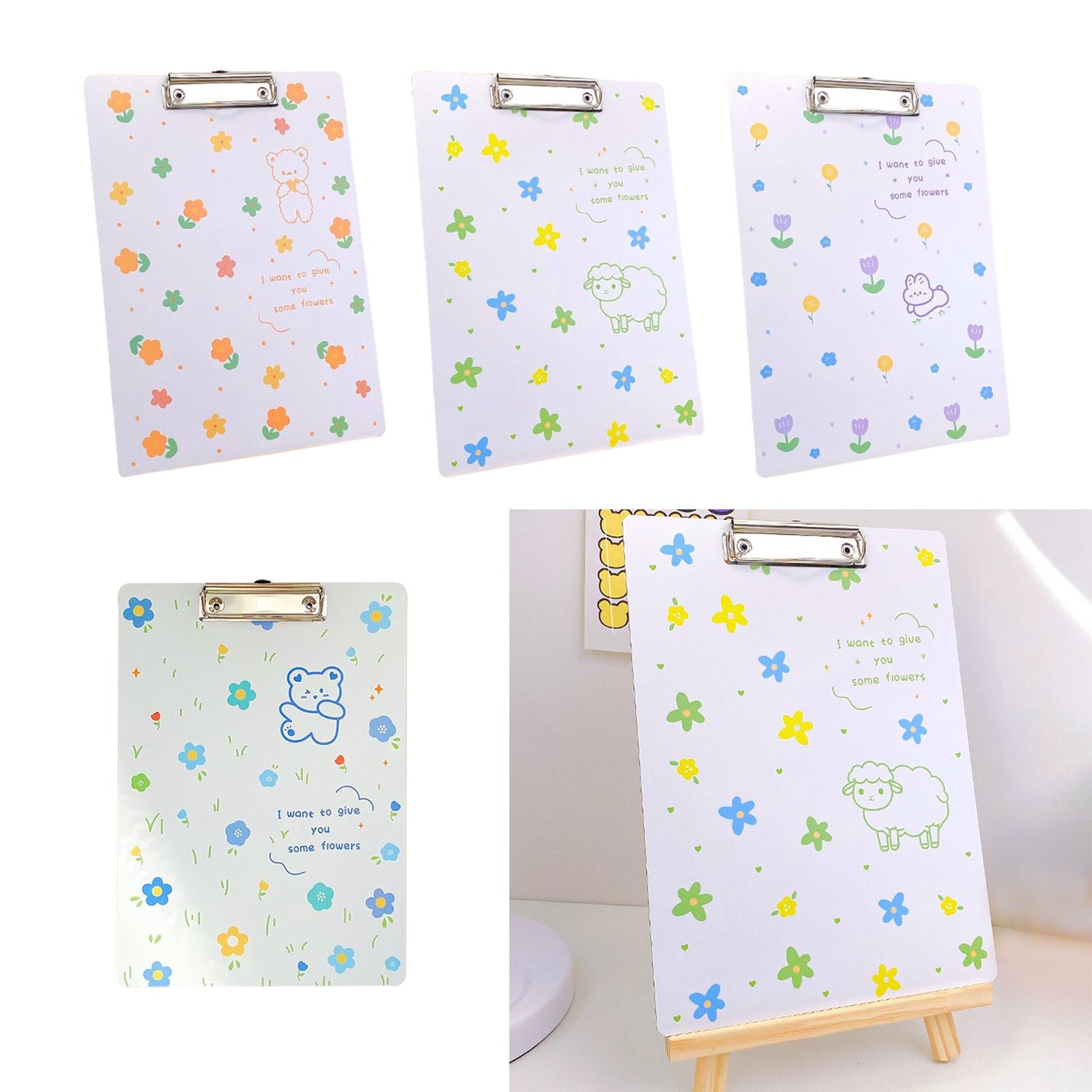 Cute Clipboard Fastener File Folders Gifts Creative for Home Documents Work Bear