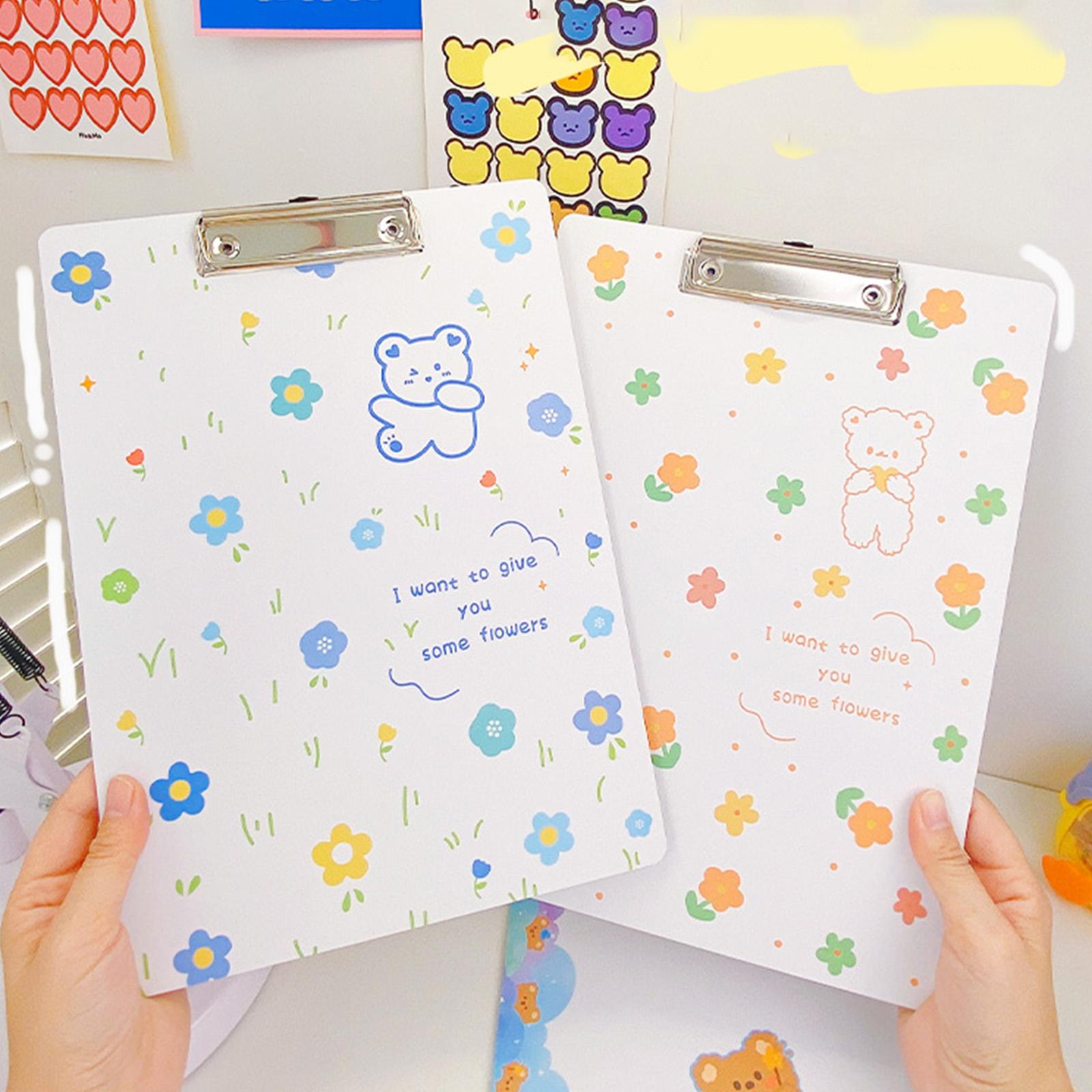 Cute Clipboard Fastener File Folders Gifts Creative for Home Documents Work Bear