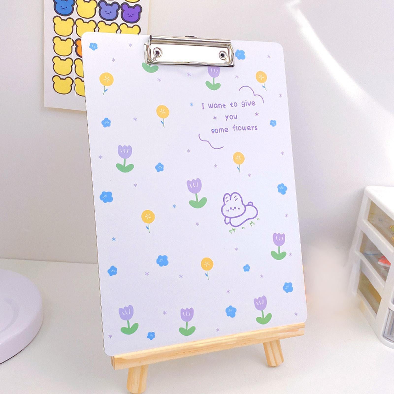 Cute Clipboard Fastener File Folders Gifts Creative for Home Documents Work bunny