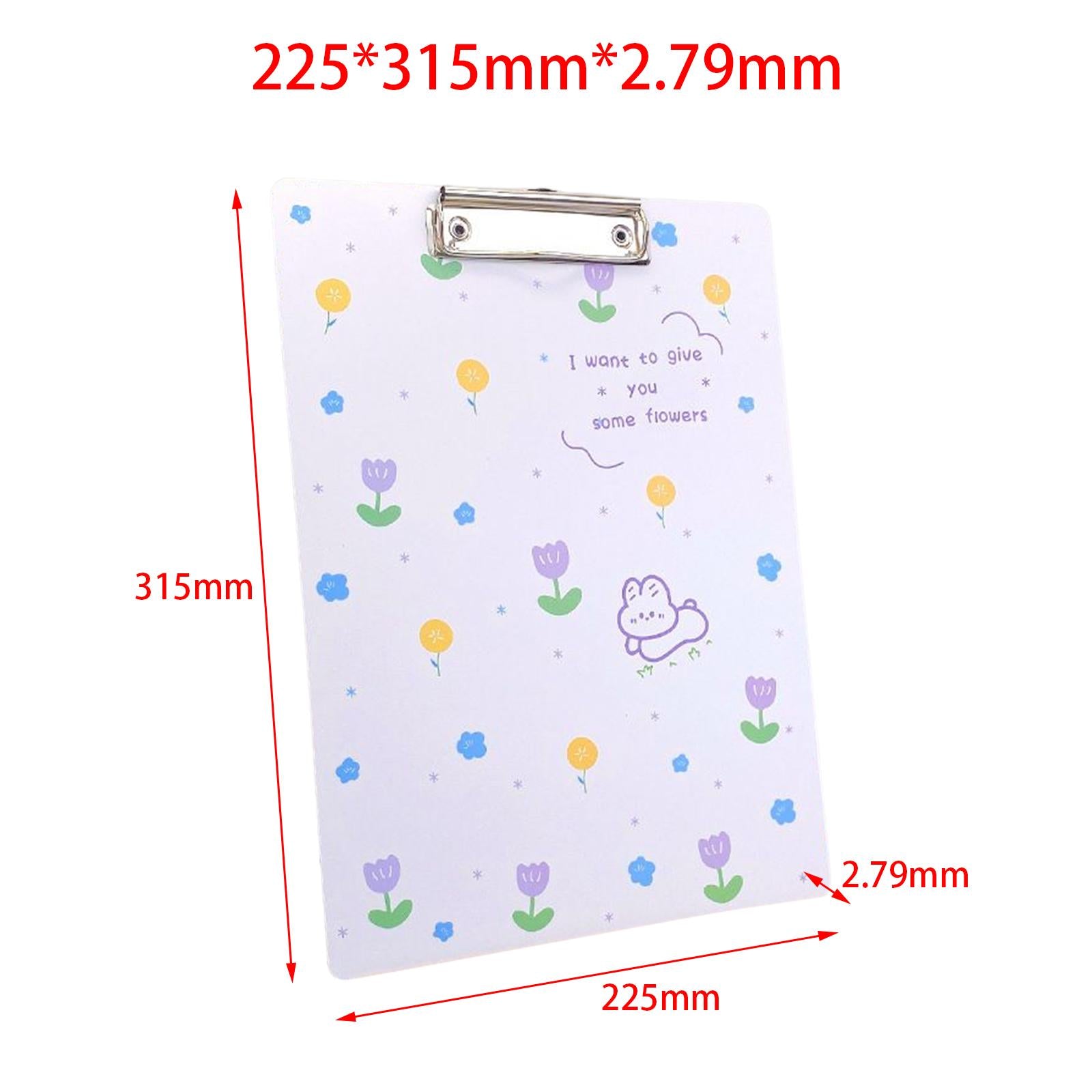 Cute Clipboard Fastener File Folders Gifts Creative for Home Documents Work bunny