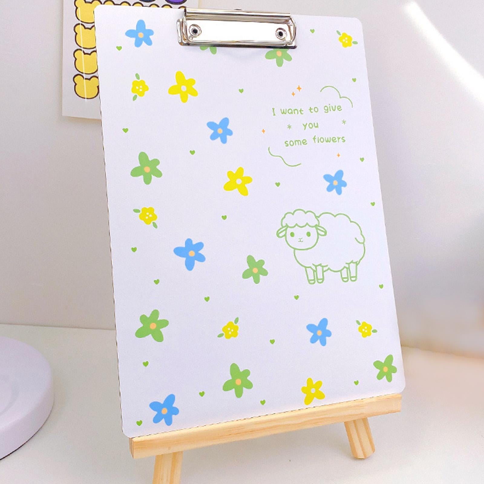 Cute Clipboard Fastener File Folders Gifts Creative for Home Documents Work Sheep