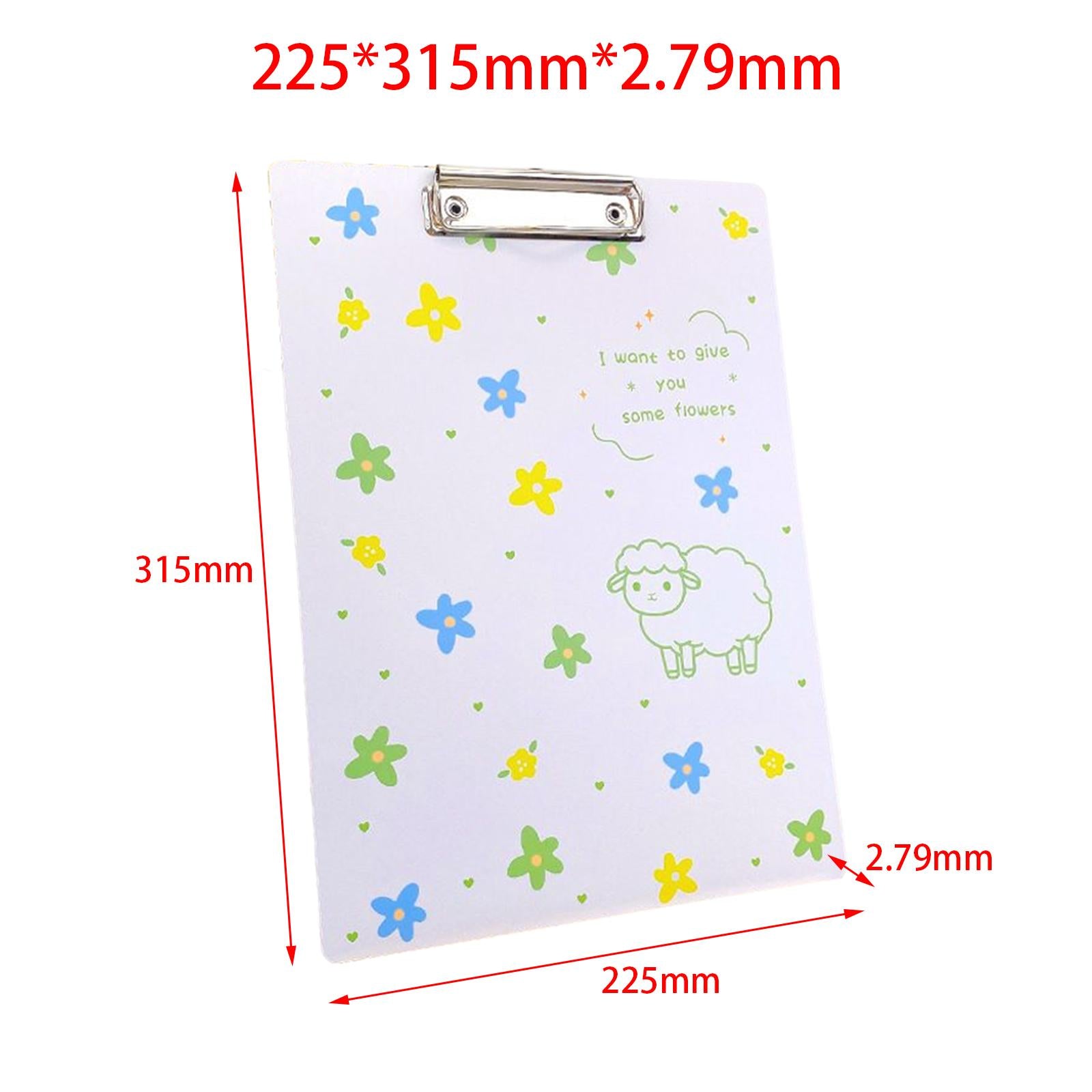 Cute Clipboard Fastener File Folders Gifts Creative for Home Documents Work Sheep