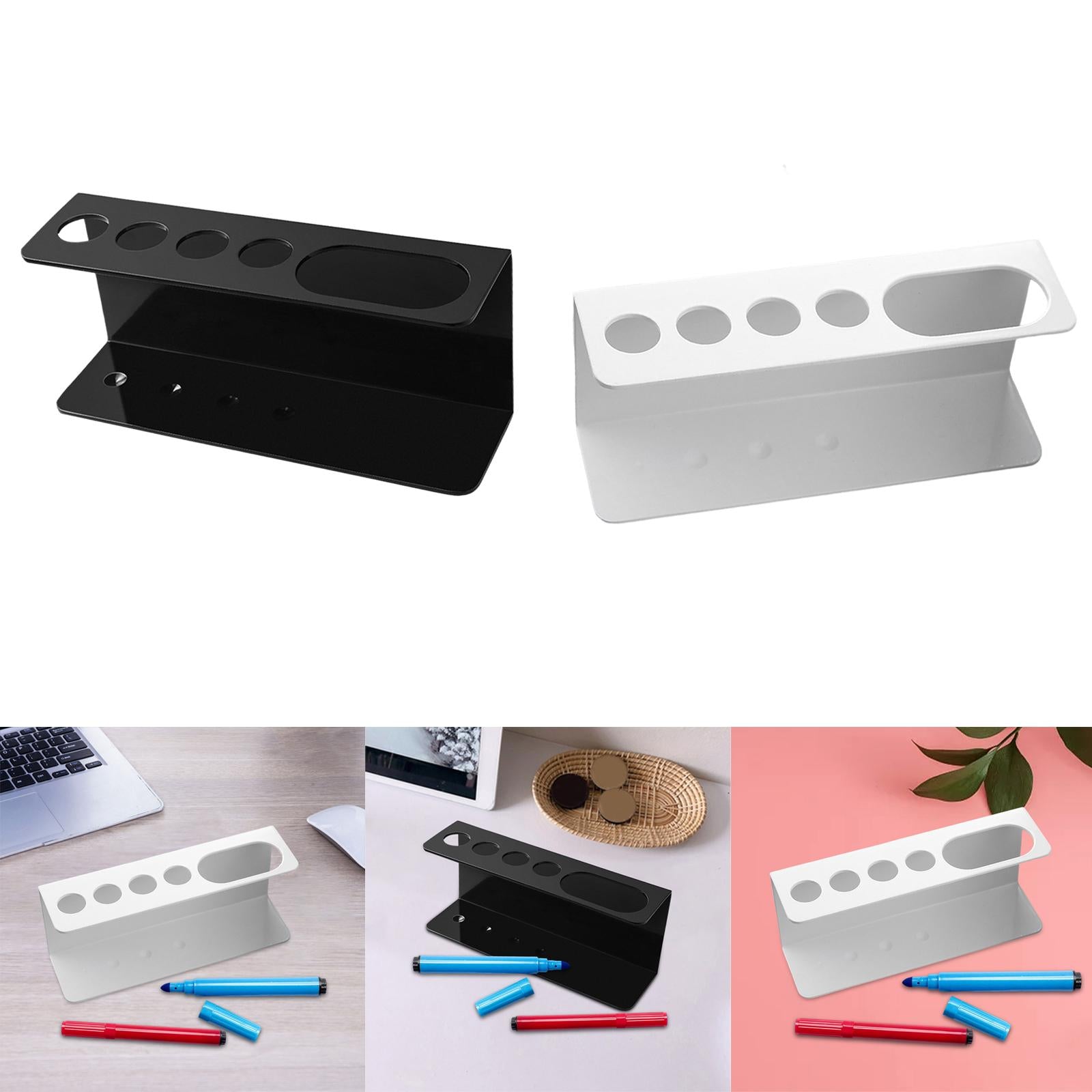 Dry Erase Marker Holder Wall Mounted Accessories for Desktop Locker School Black