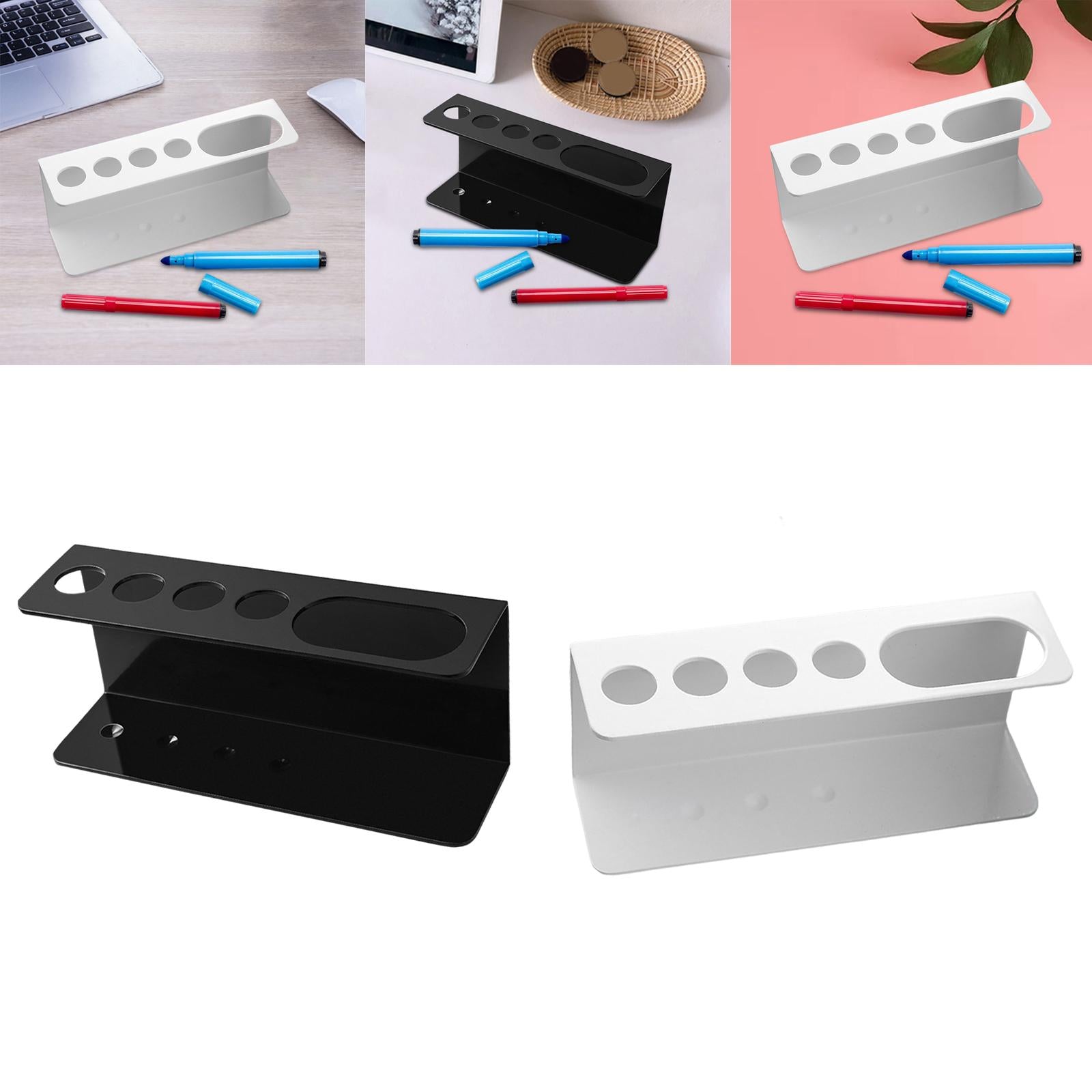 Dry Erase Marker Holder Wall Mounted Accessories for Desktop Locker School Black