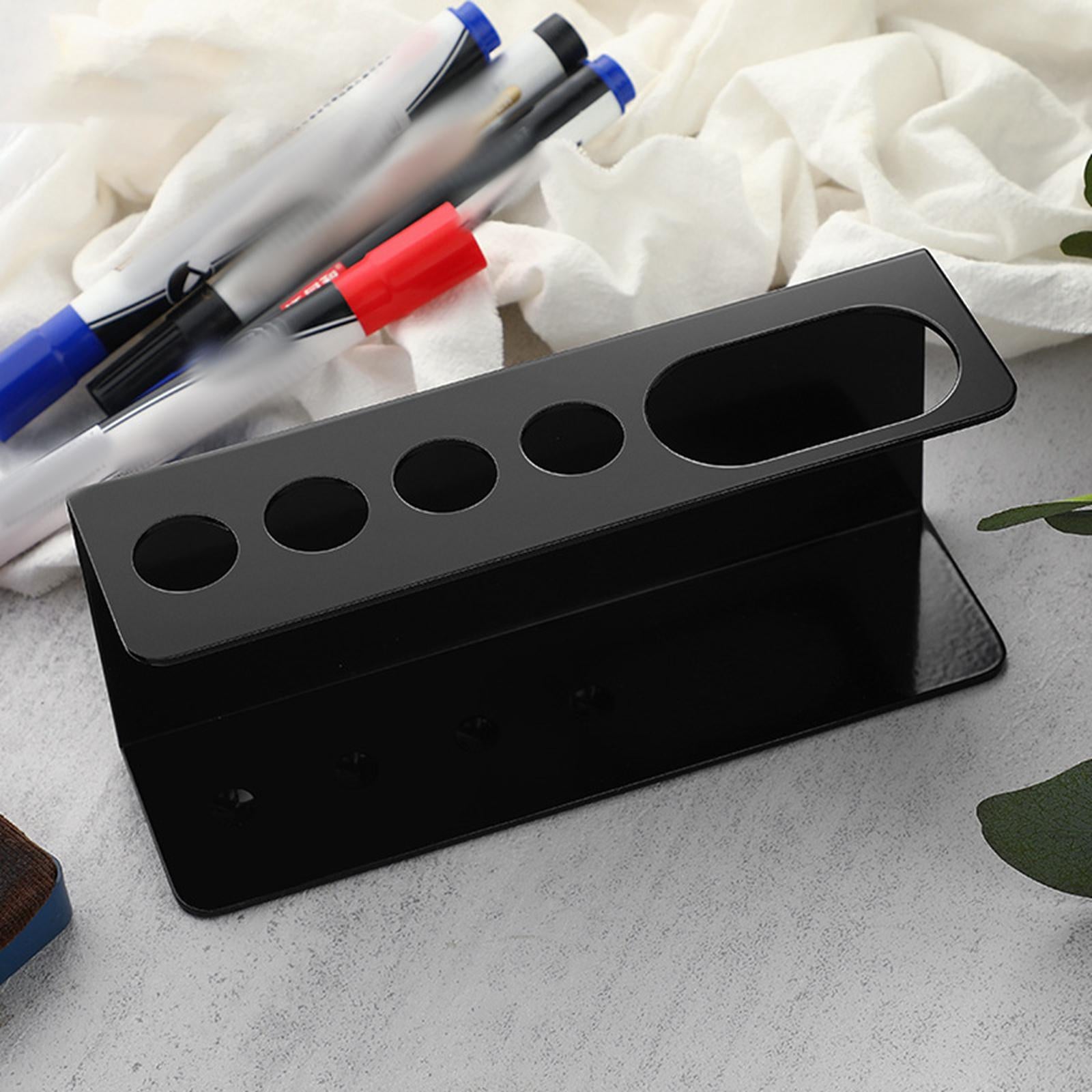 Dry Erase Marker Holder Wall Mounted Accessories for Desktop Locker School Black