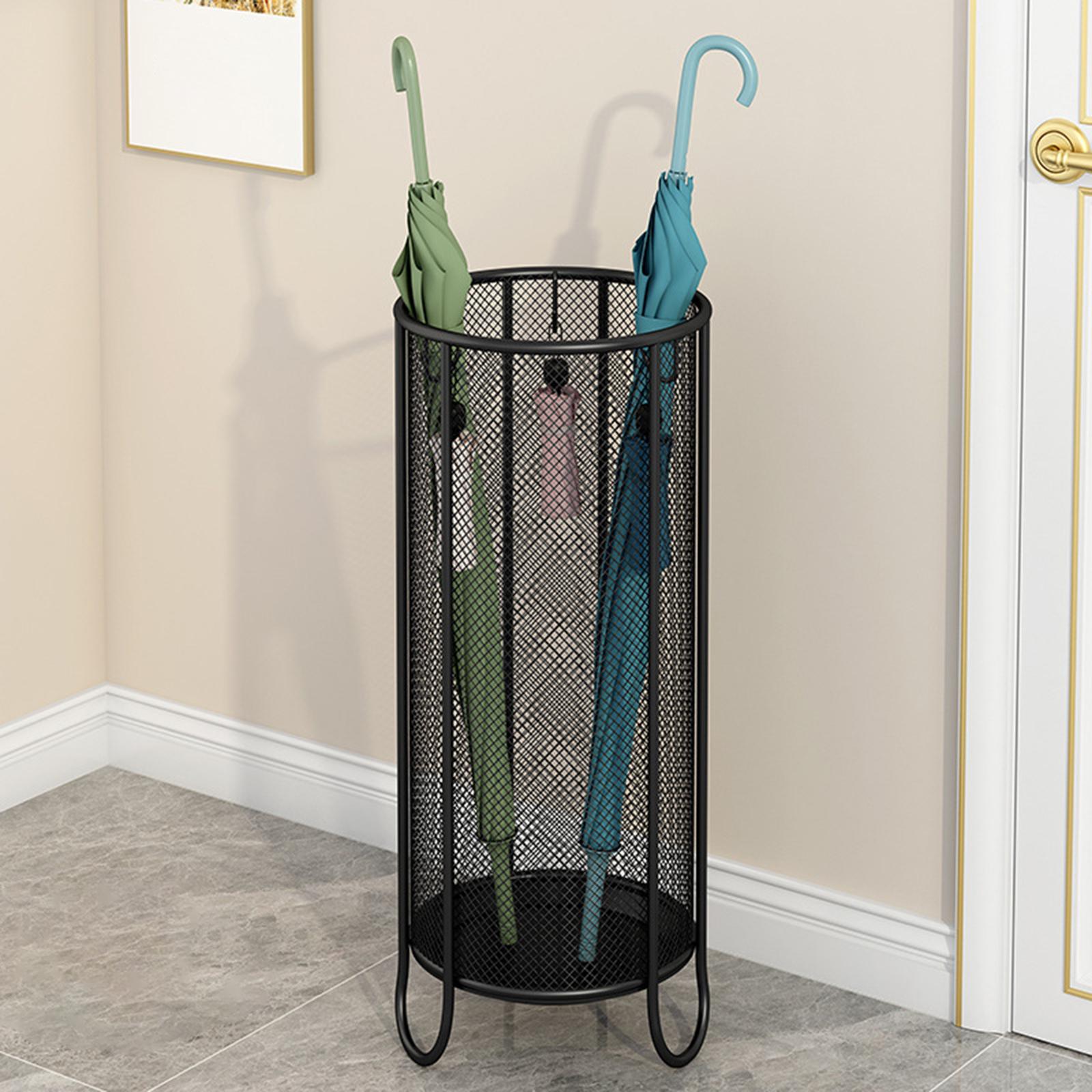 Umbrella Storage Holder with Drip Water Tray for Hallway large and Black