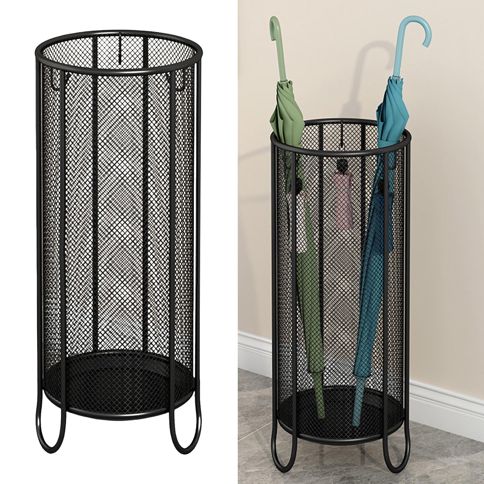 Umbrella Storage Holder with Drip Water Tray for Hallway large and Black