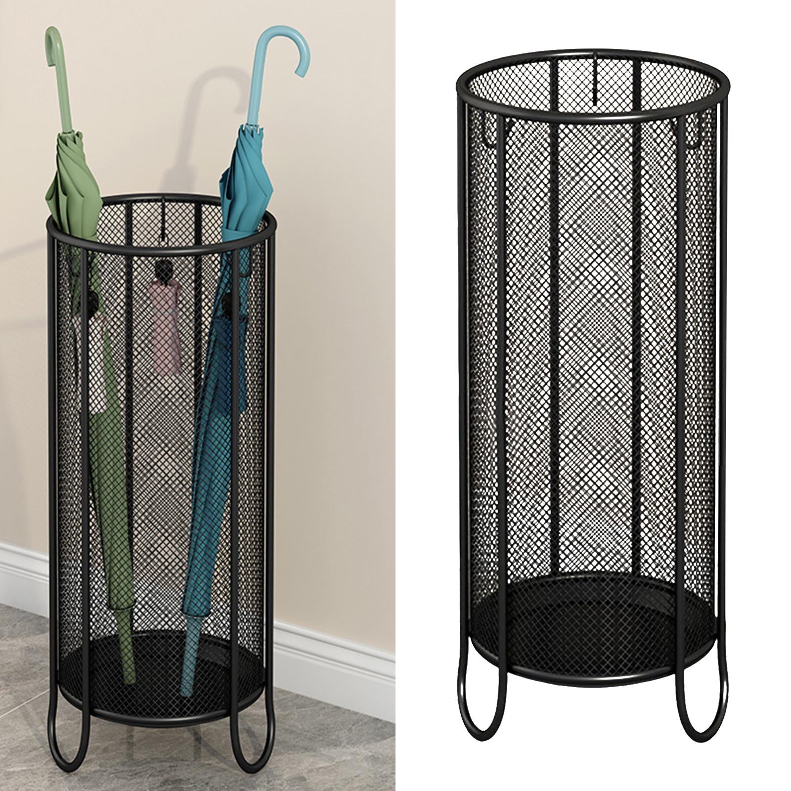 Umbrella Storage Holder with Drip Water Tray for Hallway large and Black