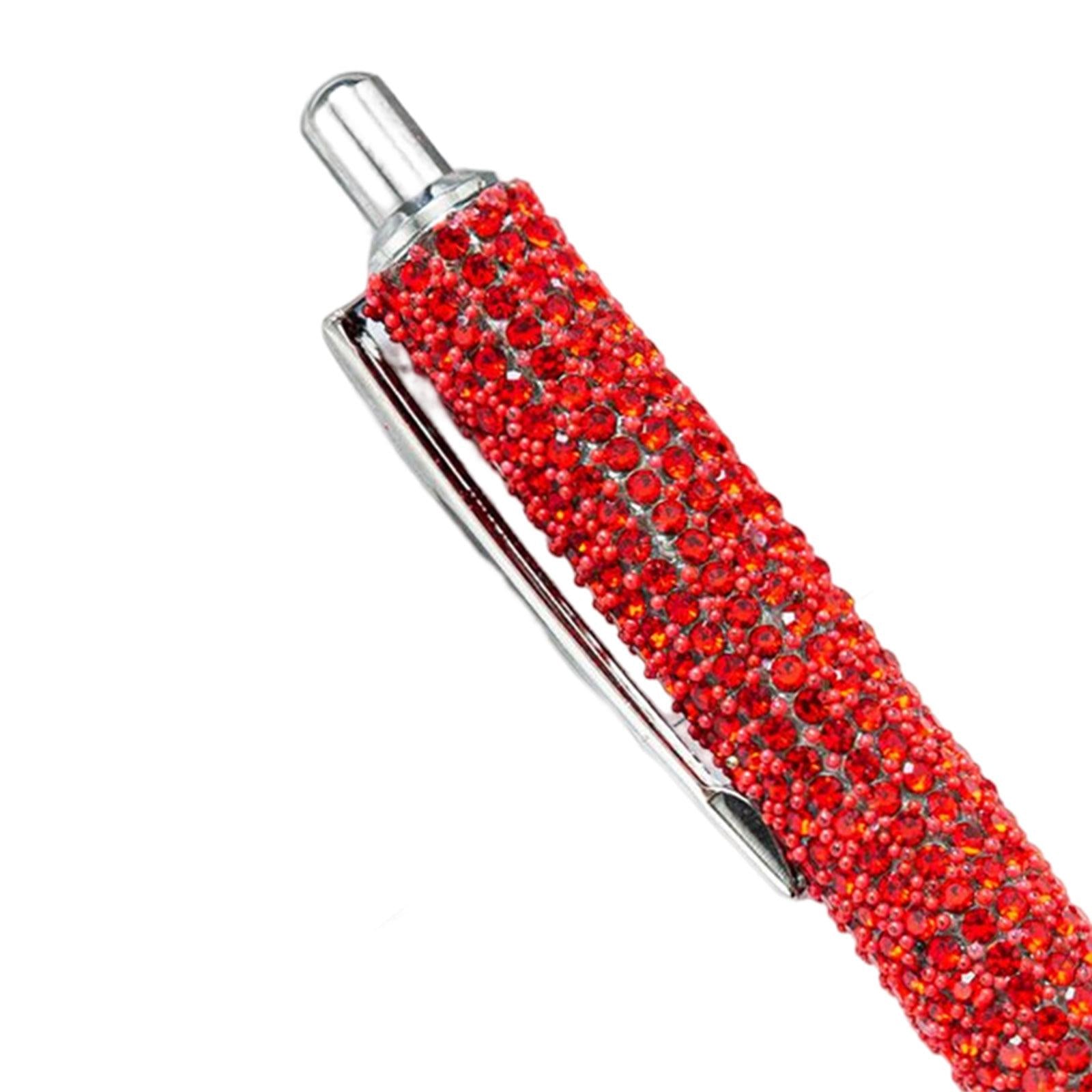 3x Retractable Gel Ink Pens Writing Smoothly Press Pen for Exam Adults Draw Red