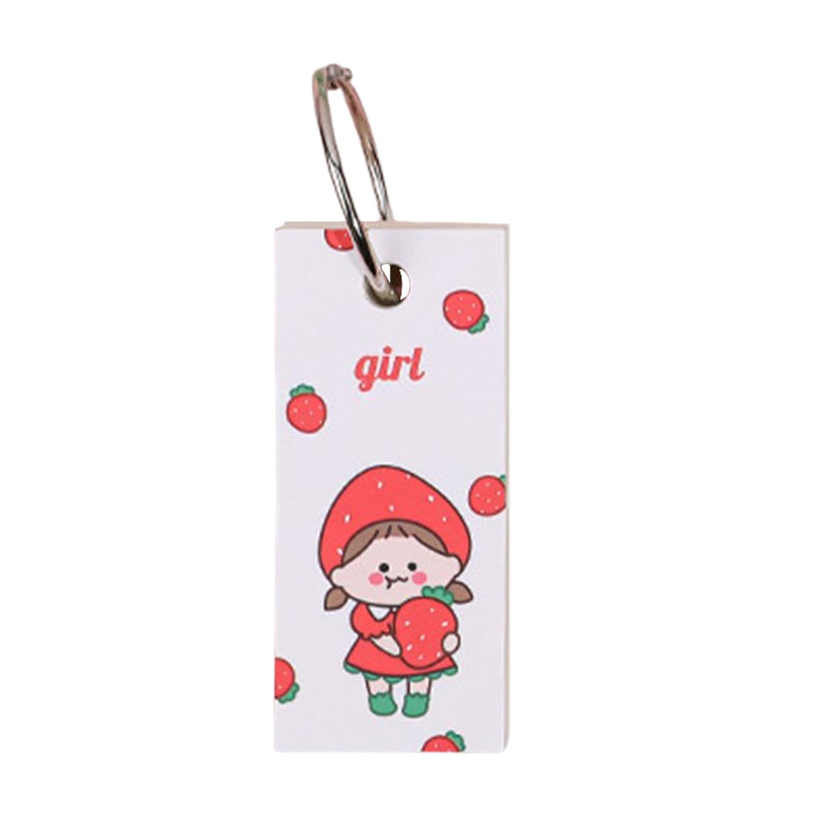 Blank Index Note Cards Bookmark Memo Scratch Pads for Learning Notes Taking Girl