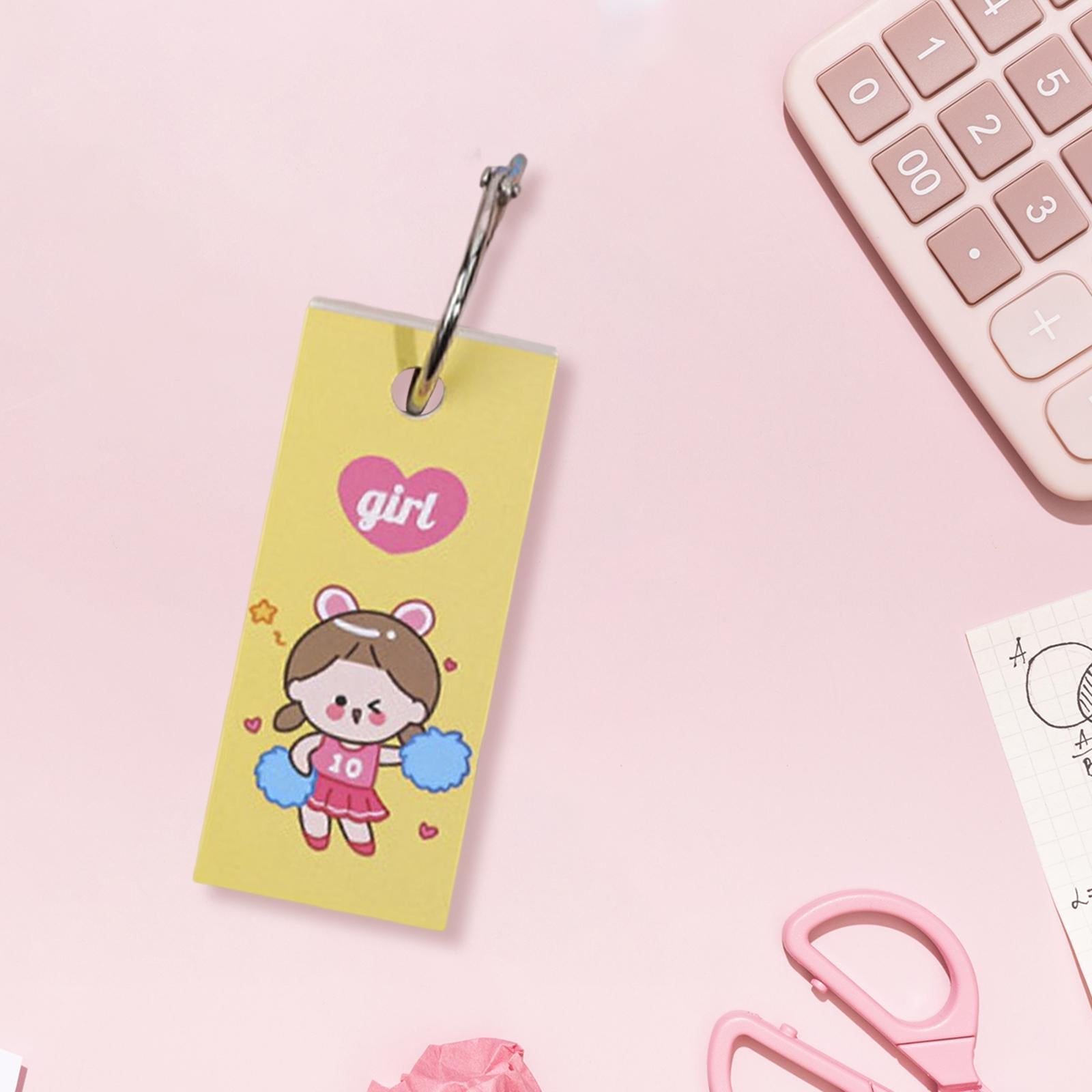 Blank Index Note Cards Bookmark Memo Scratch Pads for Learning Notes Taking Girl