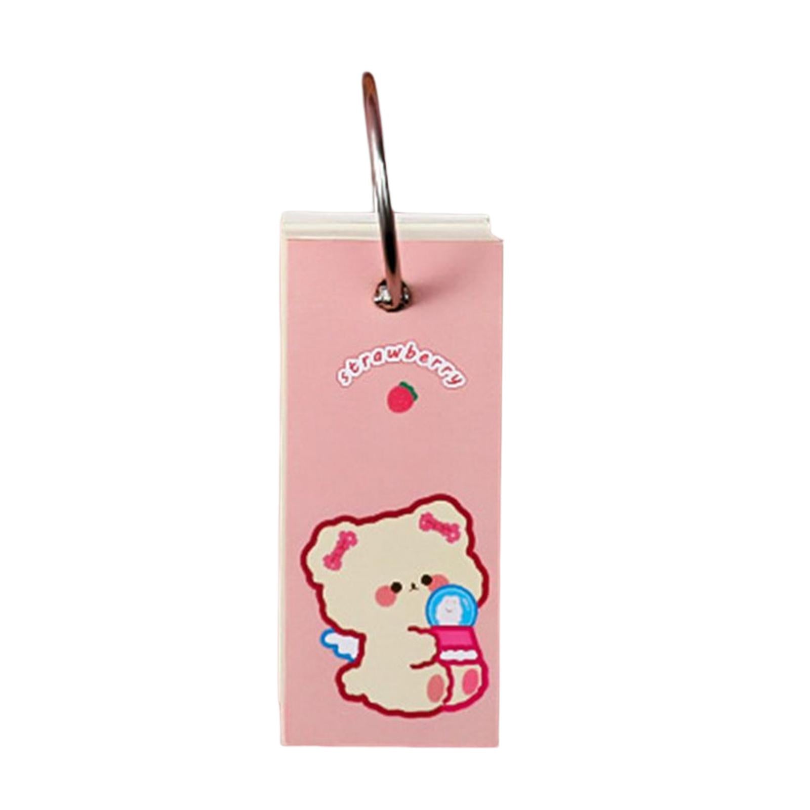 Blank Index Note Cards Bookmark Memo Scratch Pads for Learning Notes Taking Bear