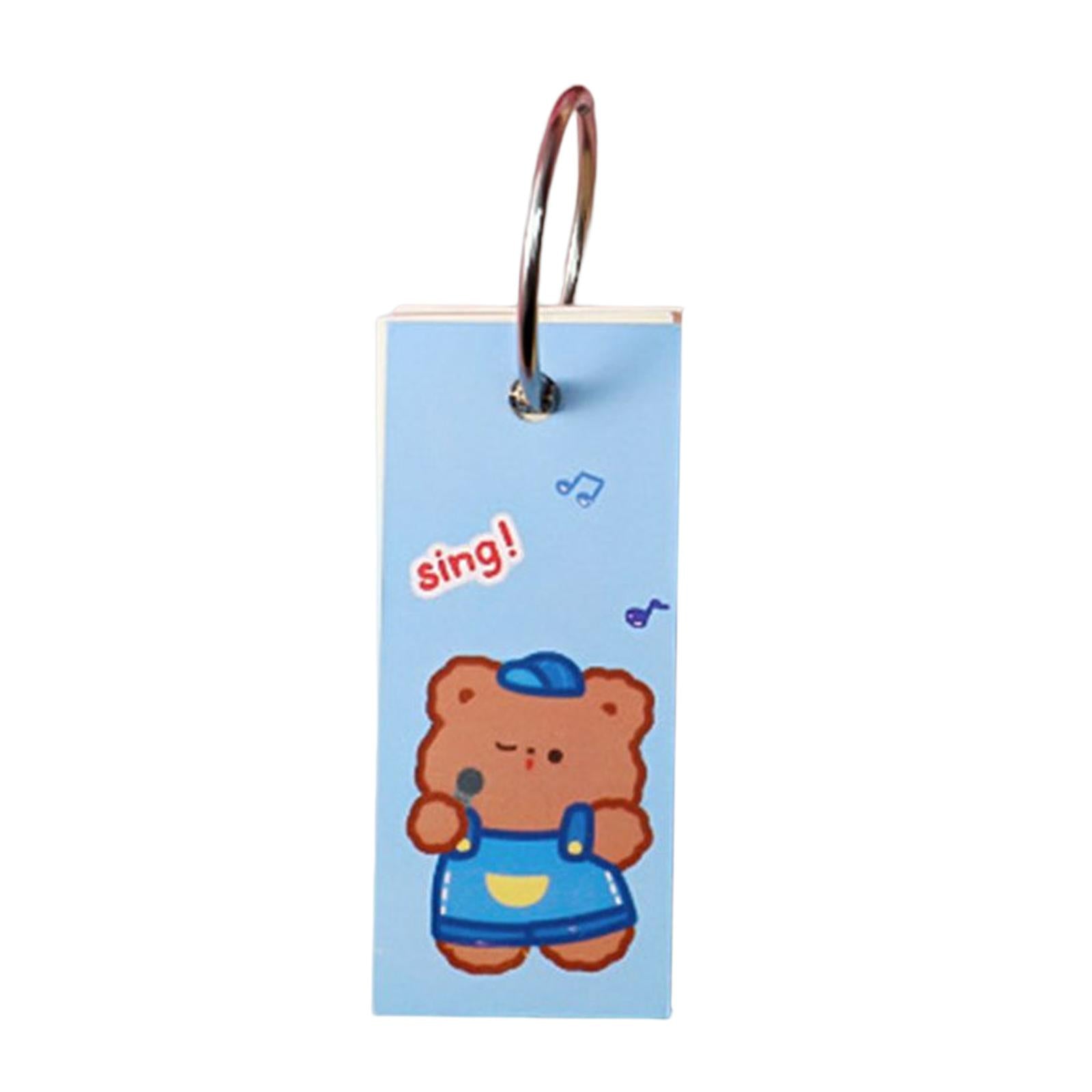 Blank Index Note Cards Bookmark Memo Scratch Pads for Learning Notes Taking Bear