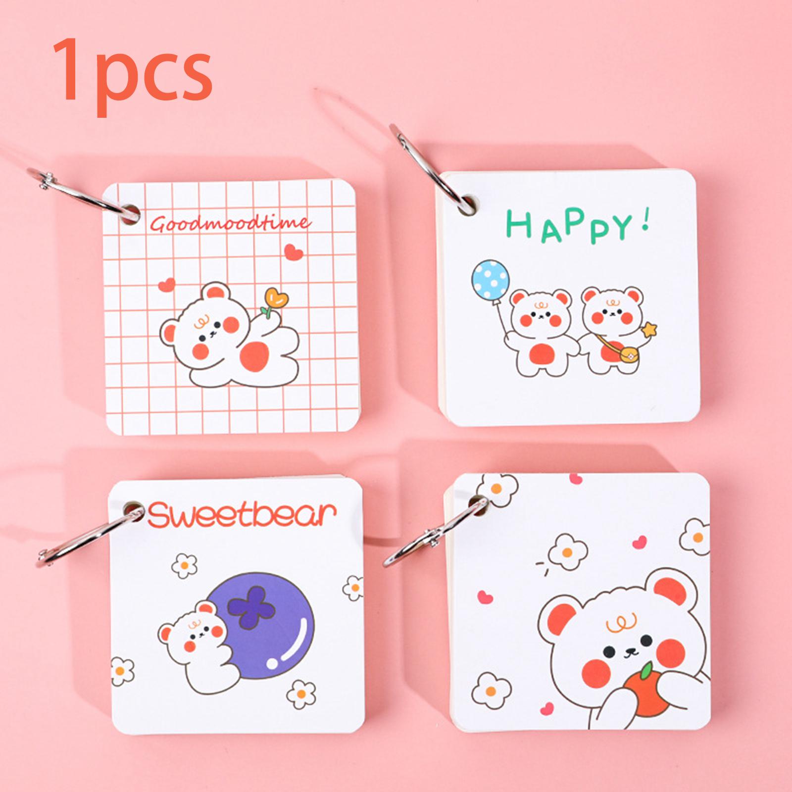 Mini Memo Pad Tearable Multifunctional Detachable for Office Study Diaries Bear