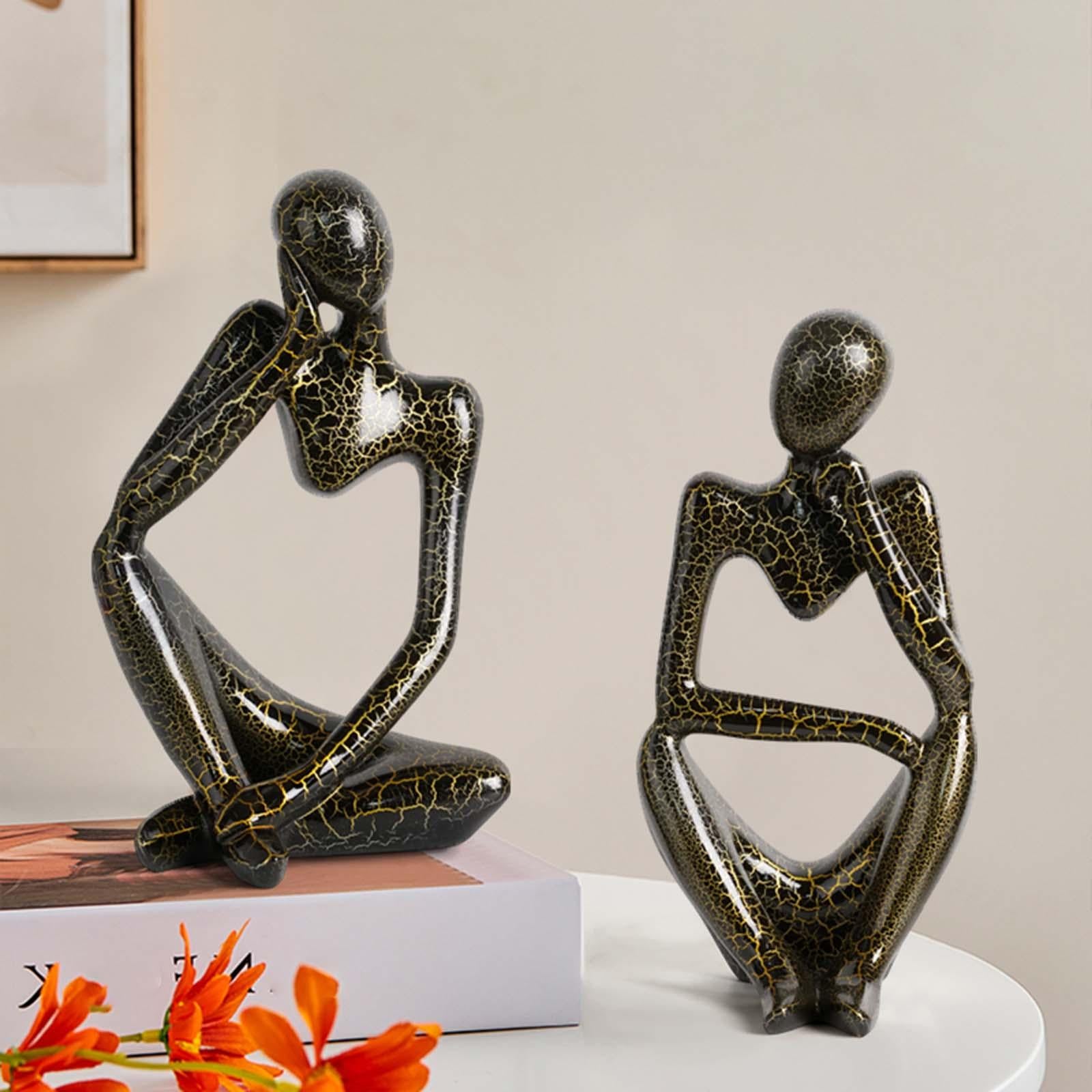 Modern Abstract Thinker Statue Collectible for Home Living Room Decoration Right L