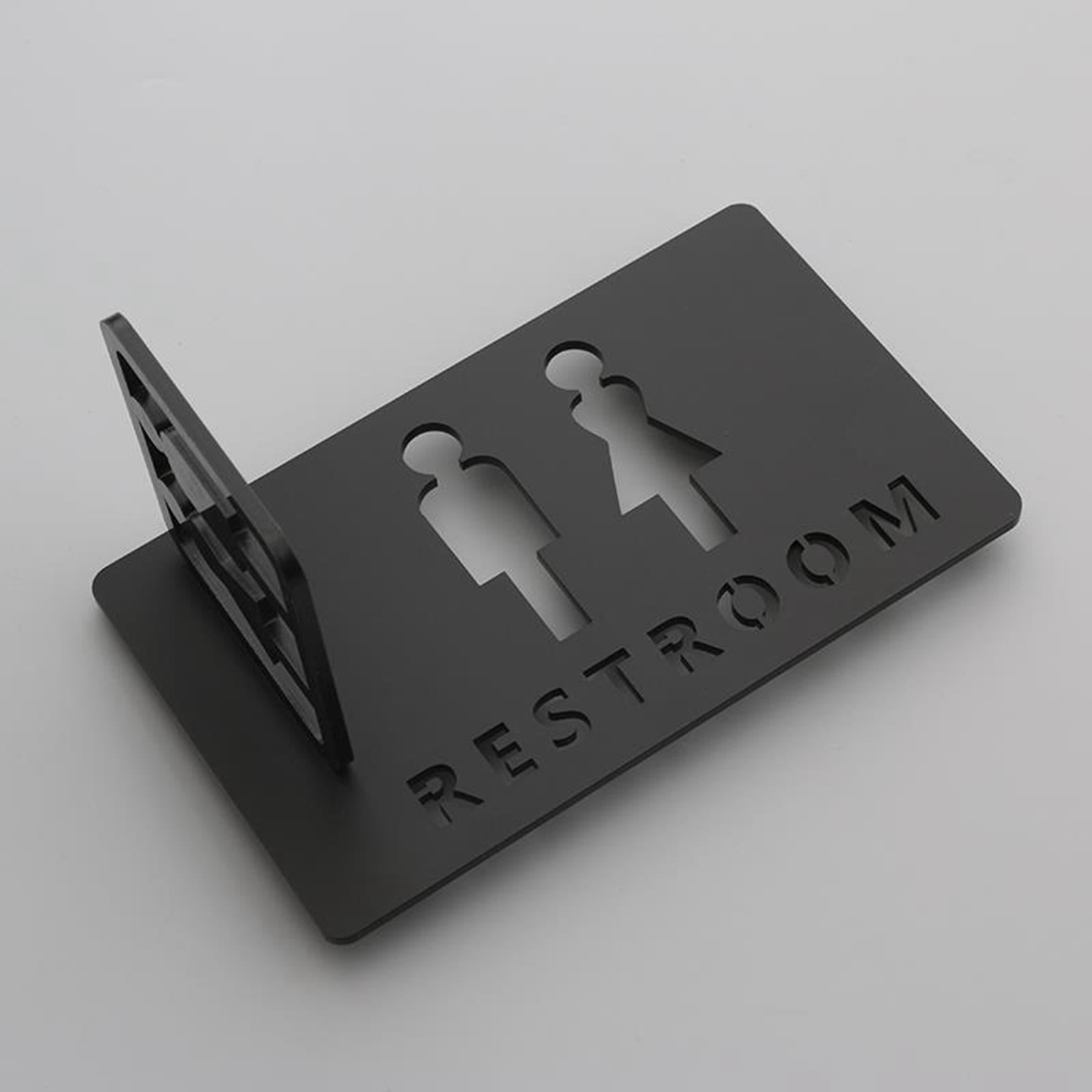 Toilet Symbol Bathroom Sign 3D Bathroom Door Signage for Store Church Hotel