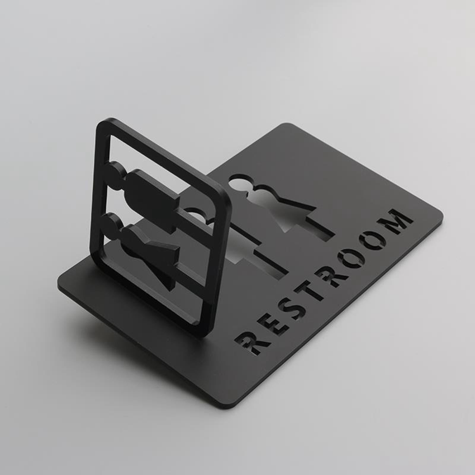 Toilet Symbol Bathroom Sign 3D Bathroom Door Signage for Store Church Hotel