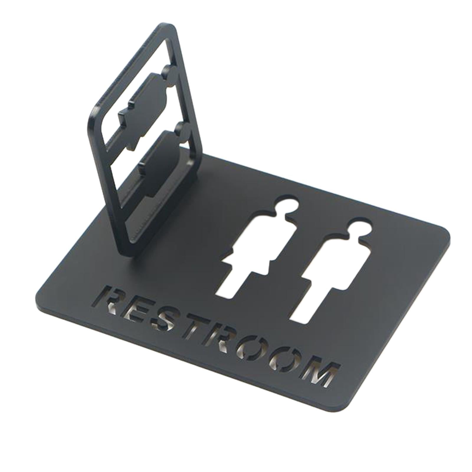 Toilet Symbol Bathroom Sign 3D Bathroom Door Signage for Store Church Hotel