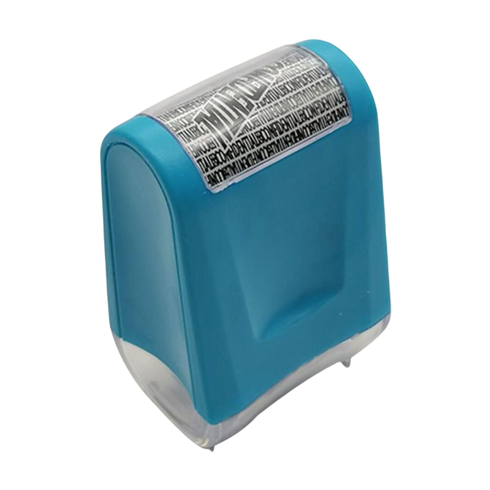 Identity Protection Roller Stamp Refillable Privacy Roller for Messy Code Blue