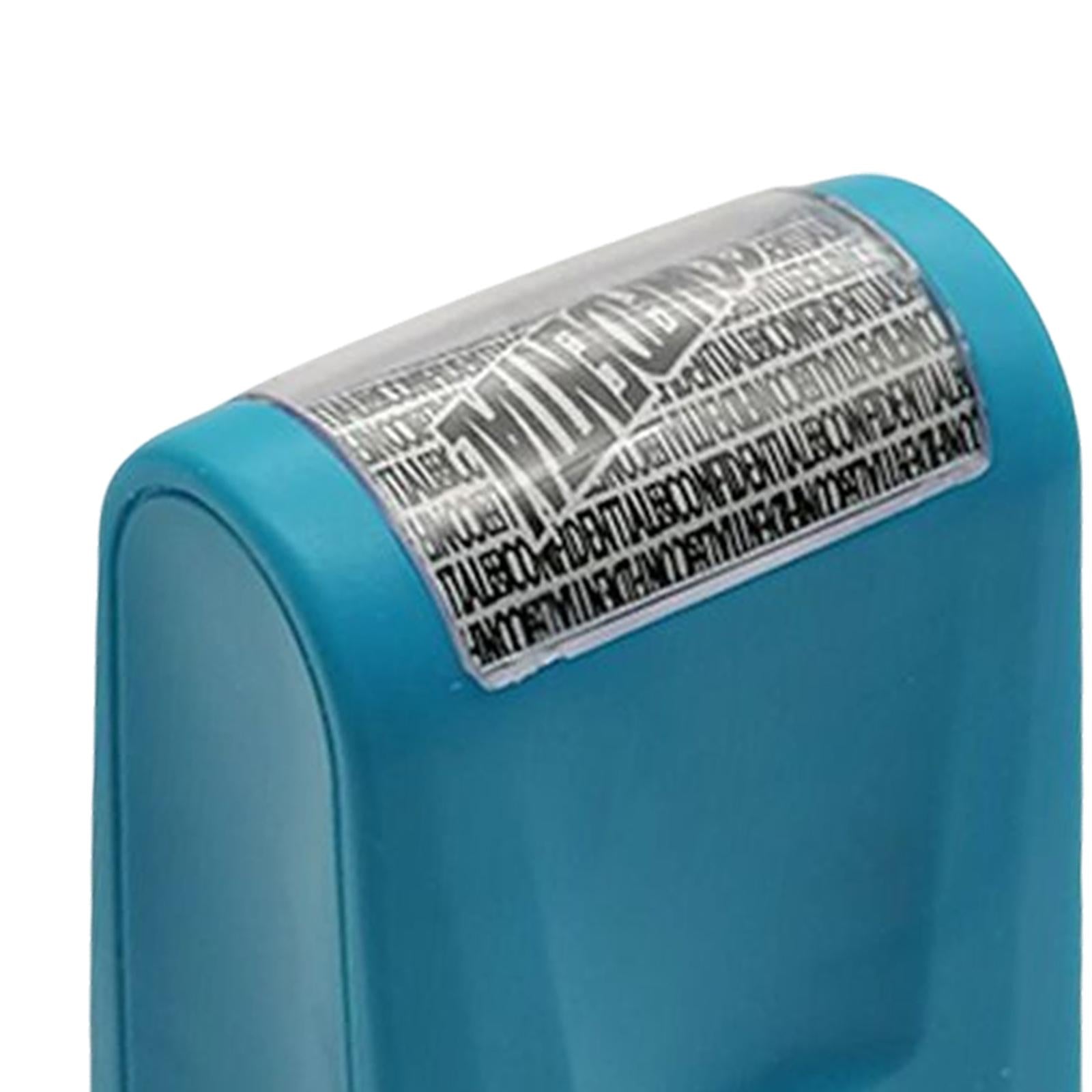 Identity Protection Roller Stamp Refillable Privacy Roller for Messy Code Blue