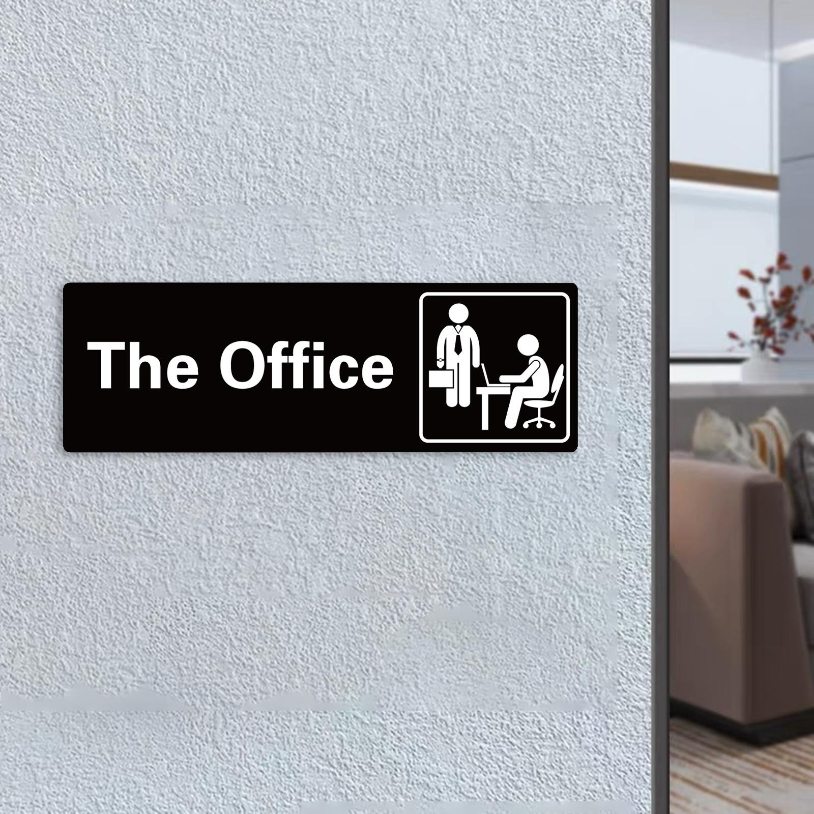 Adhesive Office Signs plate Acrylic Door Sign for Workplace Door or Wall