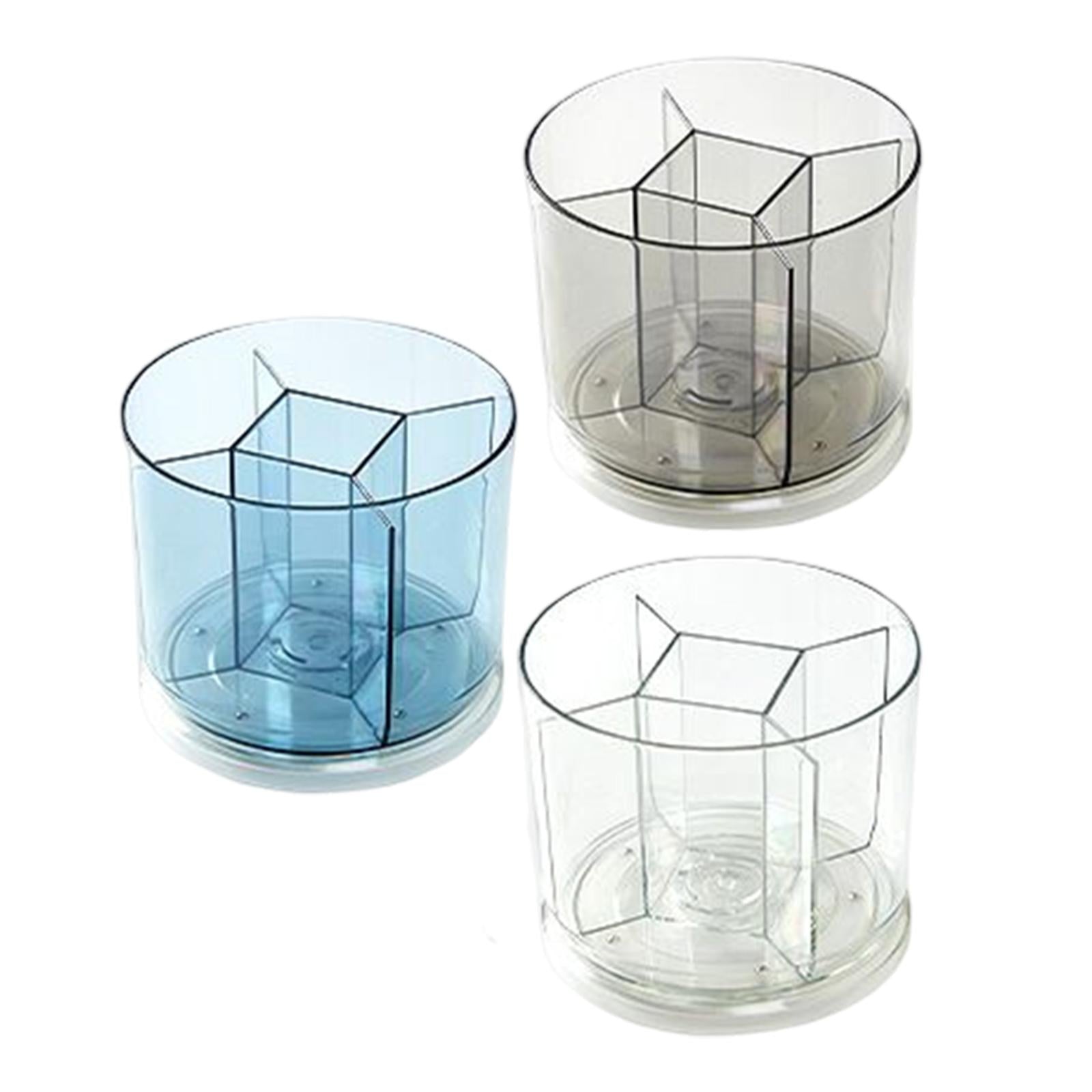 Makeup Brushes Holder Container Storage Box for Office Countertop Eyeliners Blue