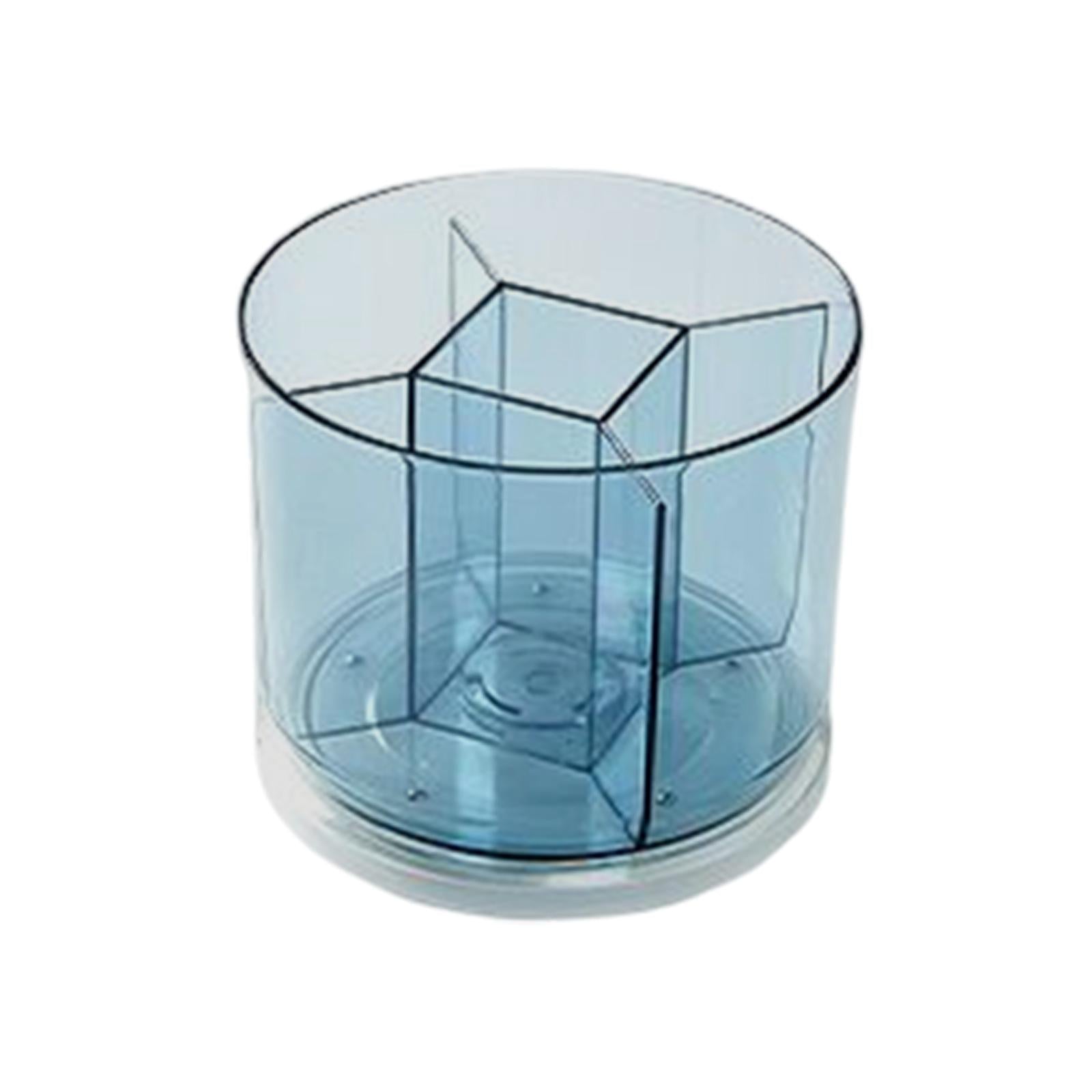 Makeup Brushes Holder Container Storage Box for Office Countertop Eyeliners Blue