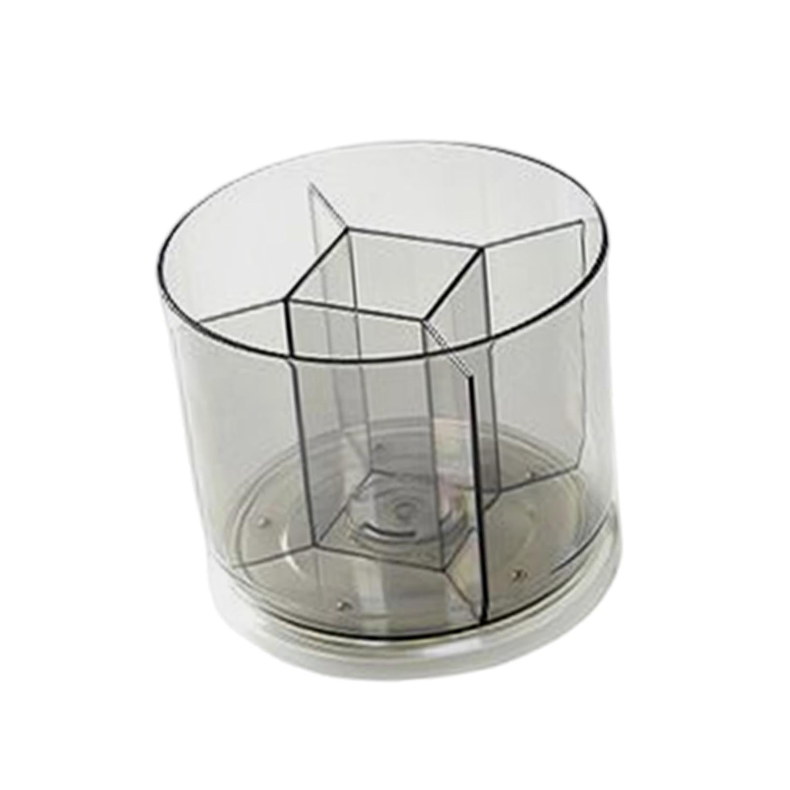 Makeup Brushes Holder Container Storage Box for Office Countertop Eyeliners Grey