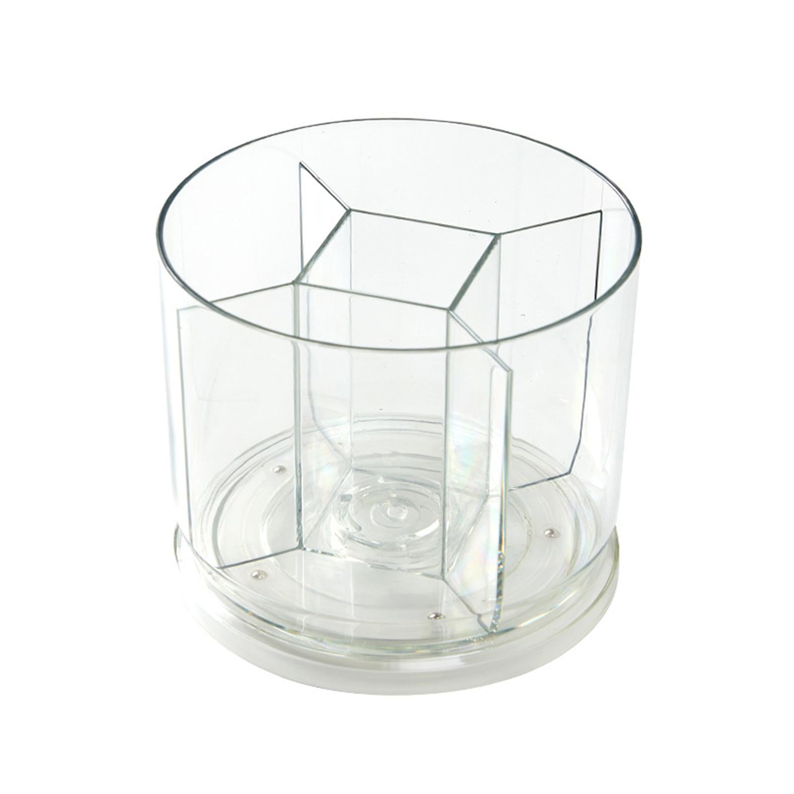 Makeup Brushes Holder Container Storage Box for Office Countertop Eyeliners Clear
