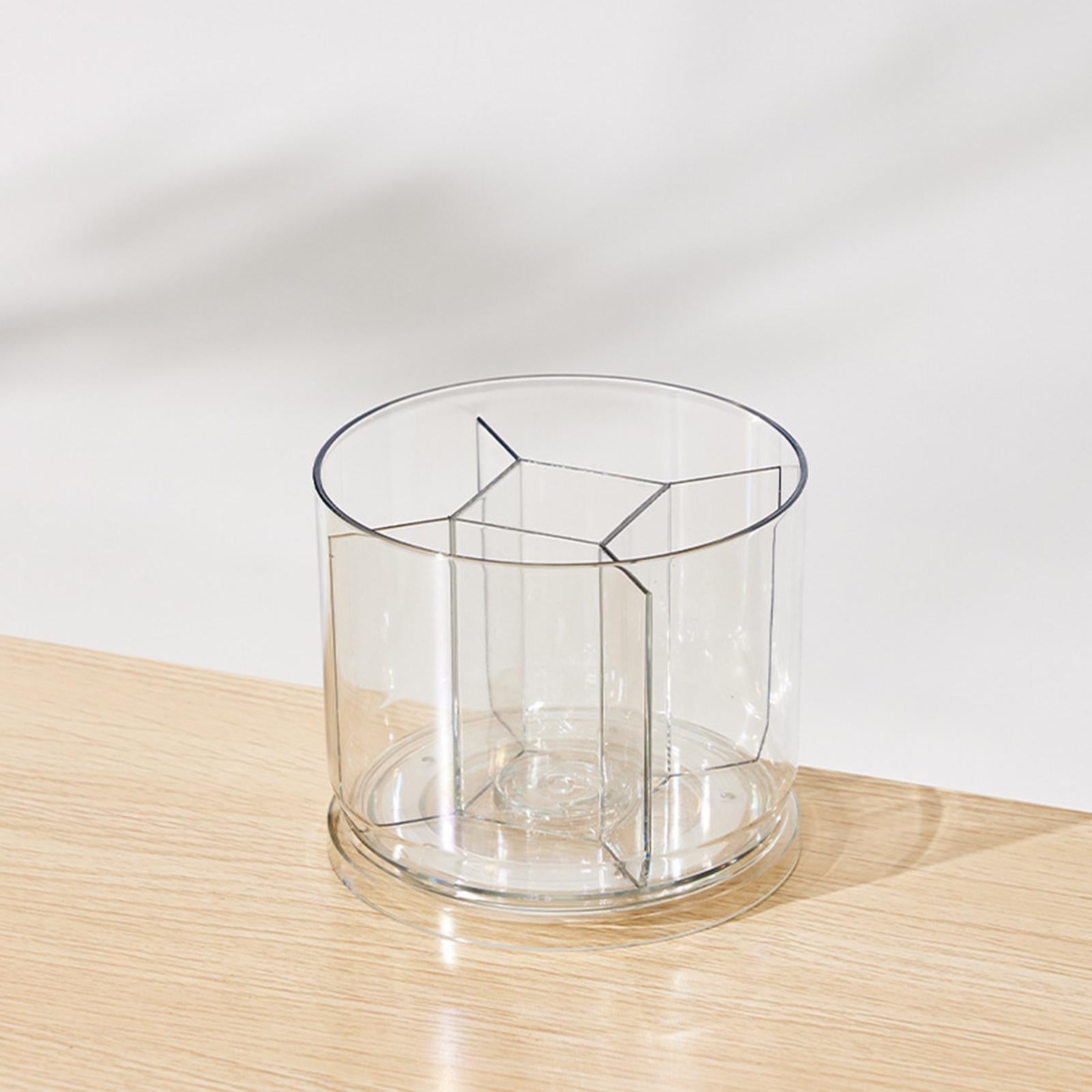 Makeup Brushes Holder Container Storage Box for Office Countertop Eyeliners Clear