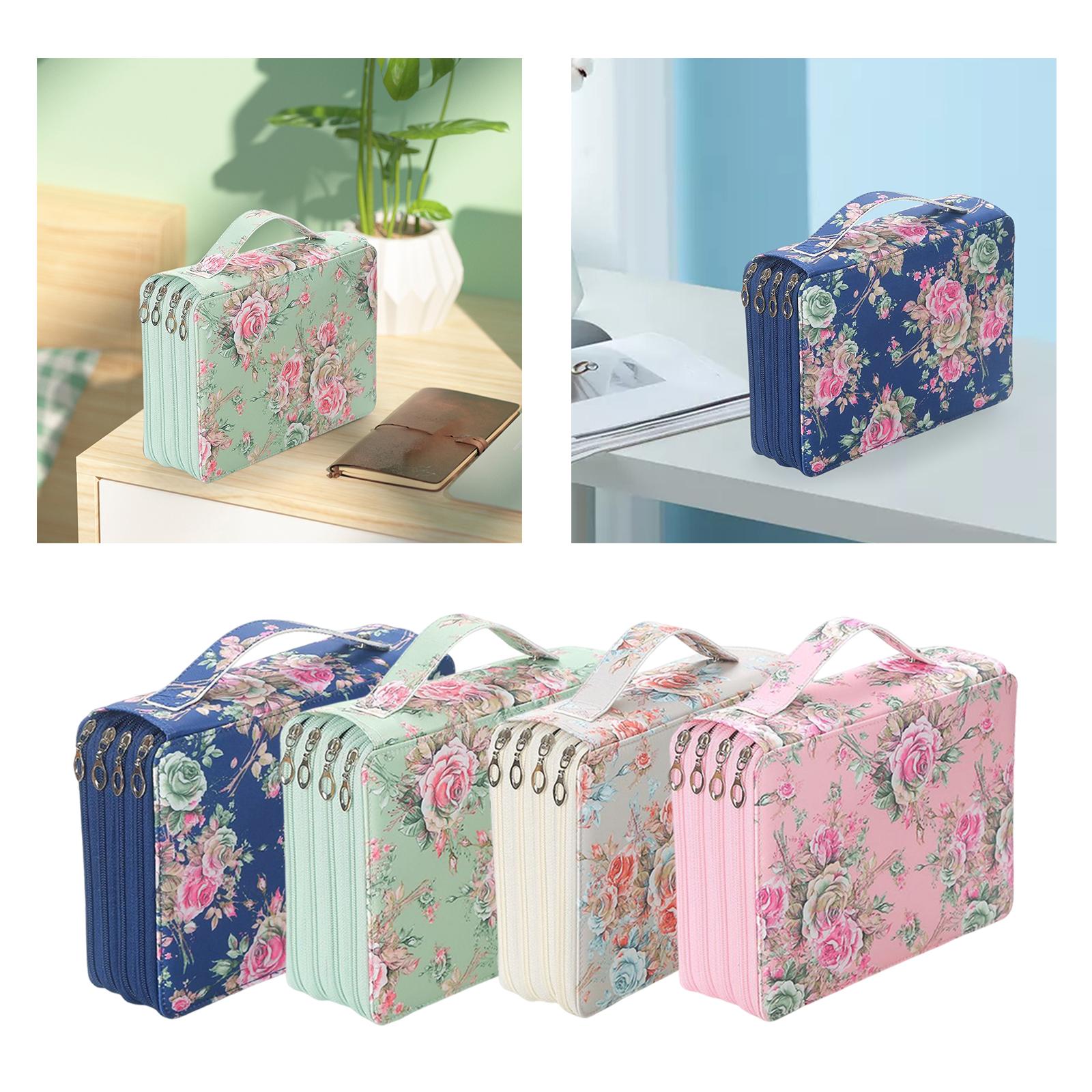 Pencil Case Storage Stationery Organizer Pen Bag Pouch for Pens Markers Blue