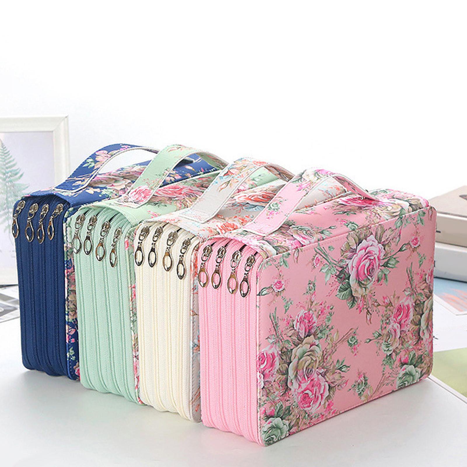 Pencil Case Storage Stationery Organizer Pen Bag Pouch for Pens Markers Green